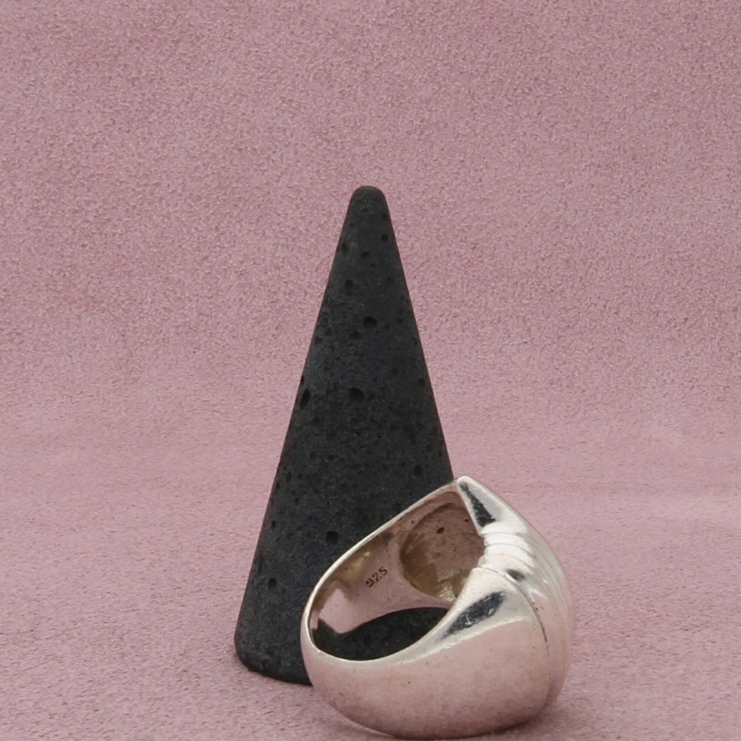 sterling silver vintage chunky scalloped dome ring size 7.5