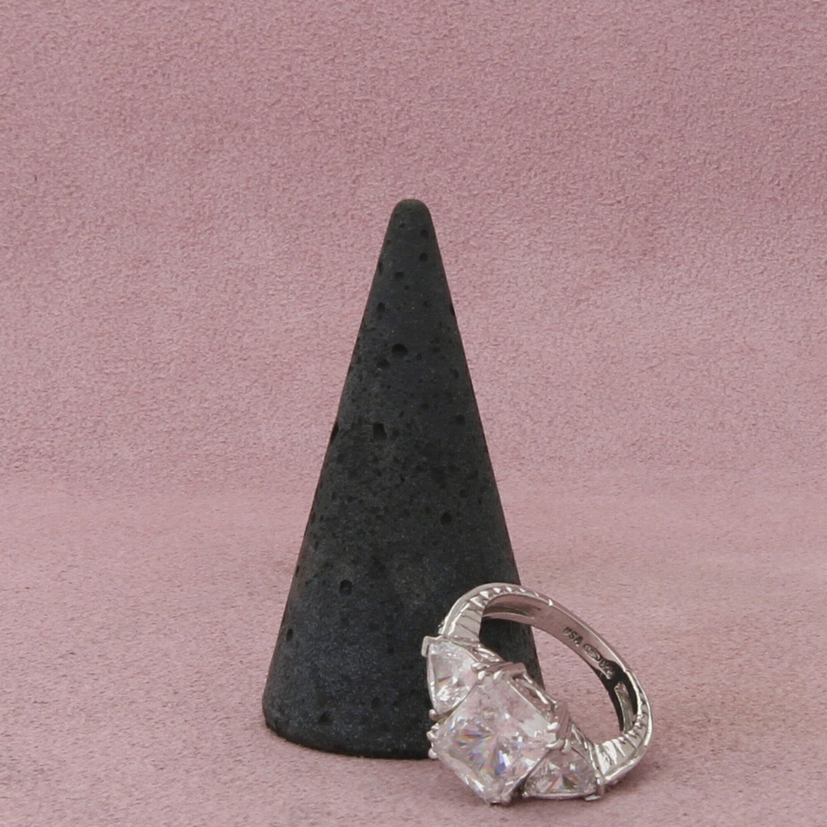 sterling silver cushion-cut cz engagement ring size 6