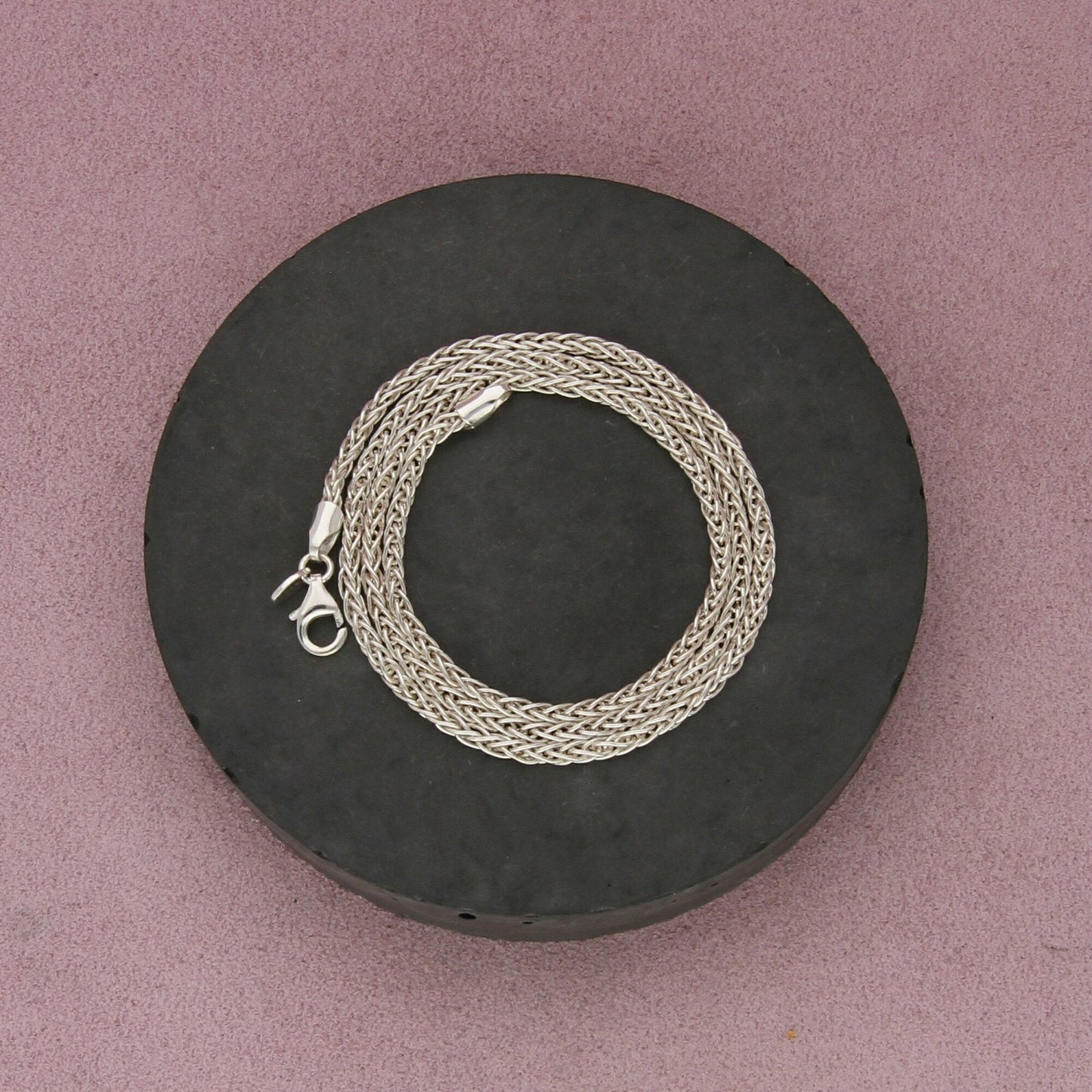 sterling silver 3mm foxtail chain necklace size 20in