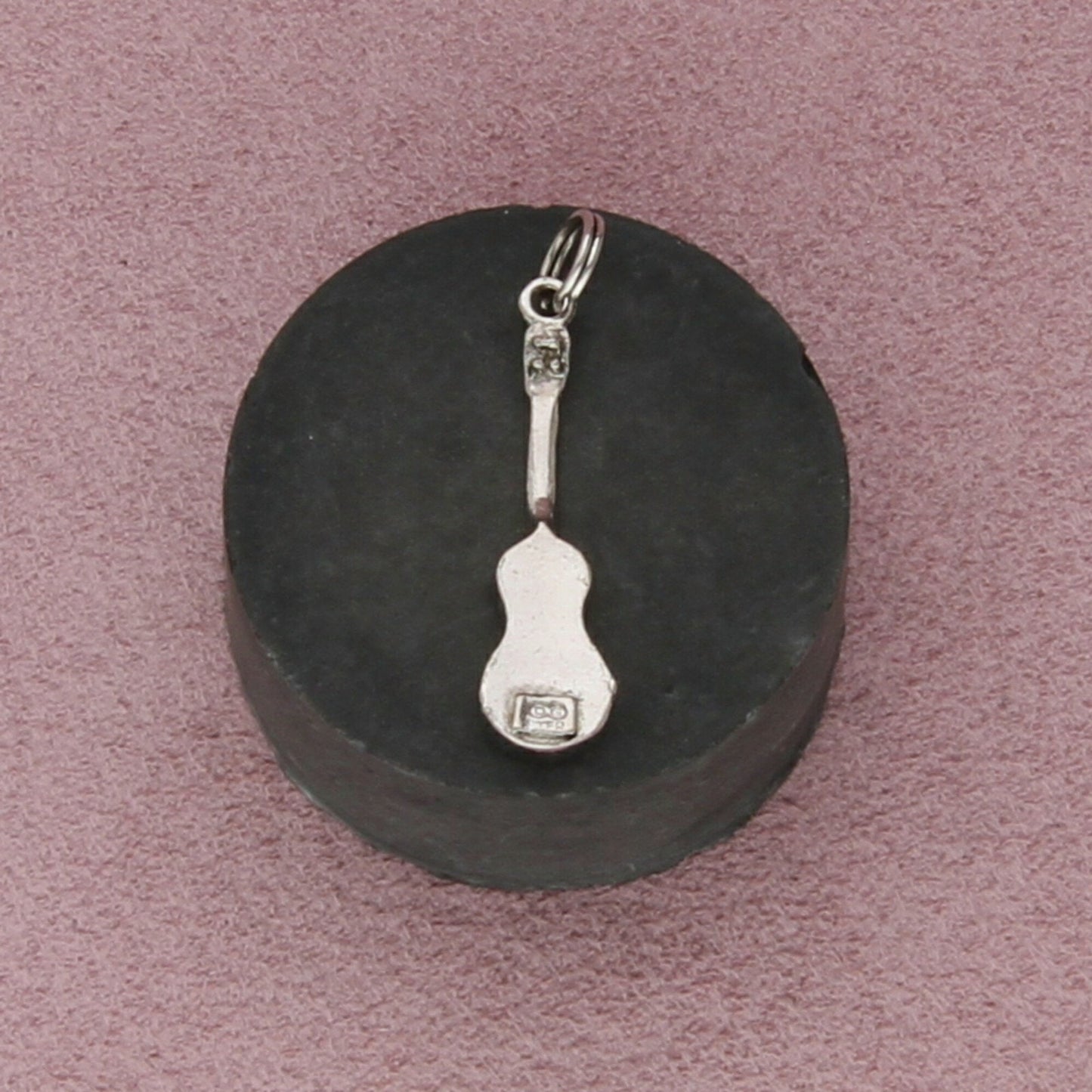 sterling silver vintage acoustic guitar charm pendant
