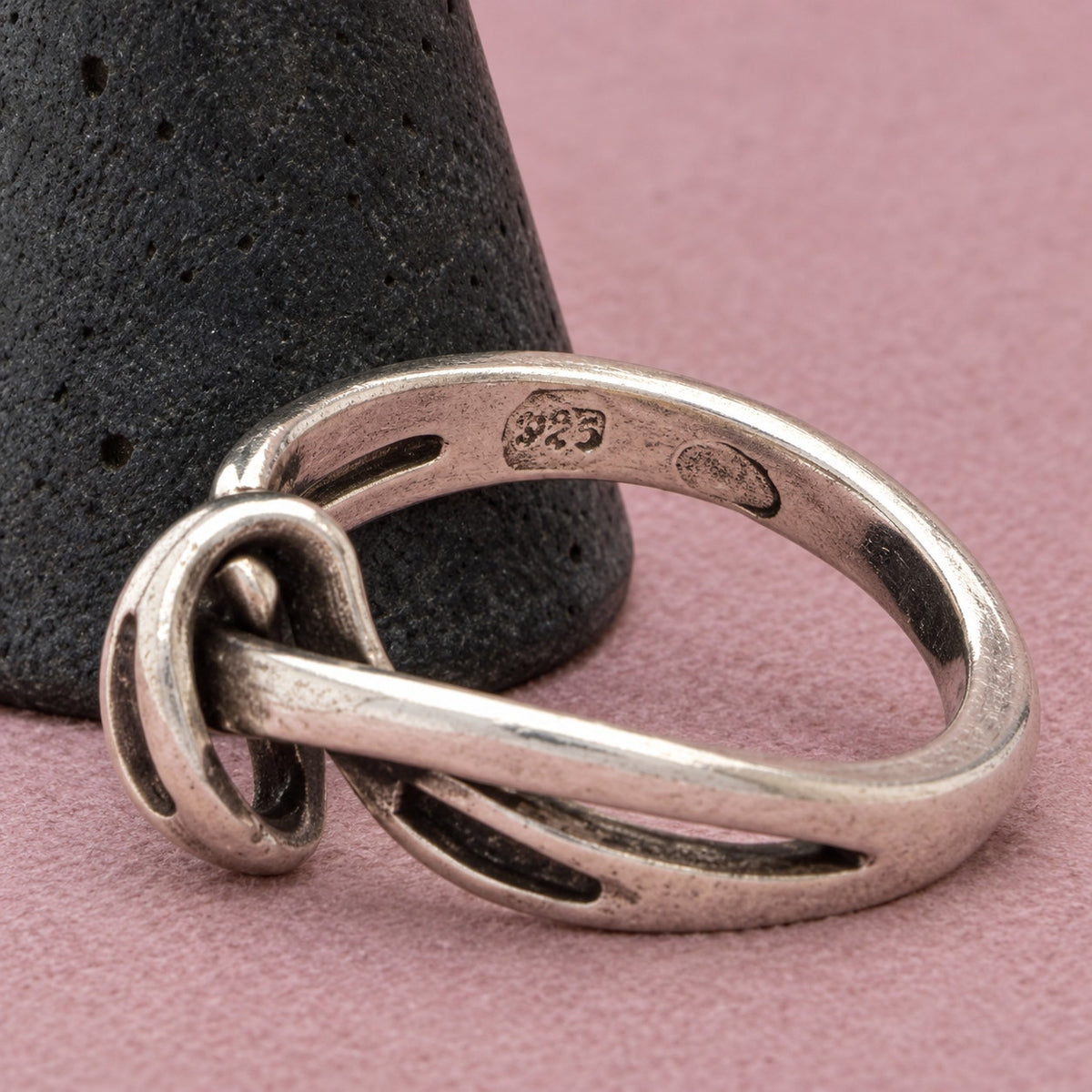Zales Sterling Silver Diamond Openwork Crossover Ring Size 6.5