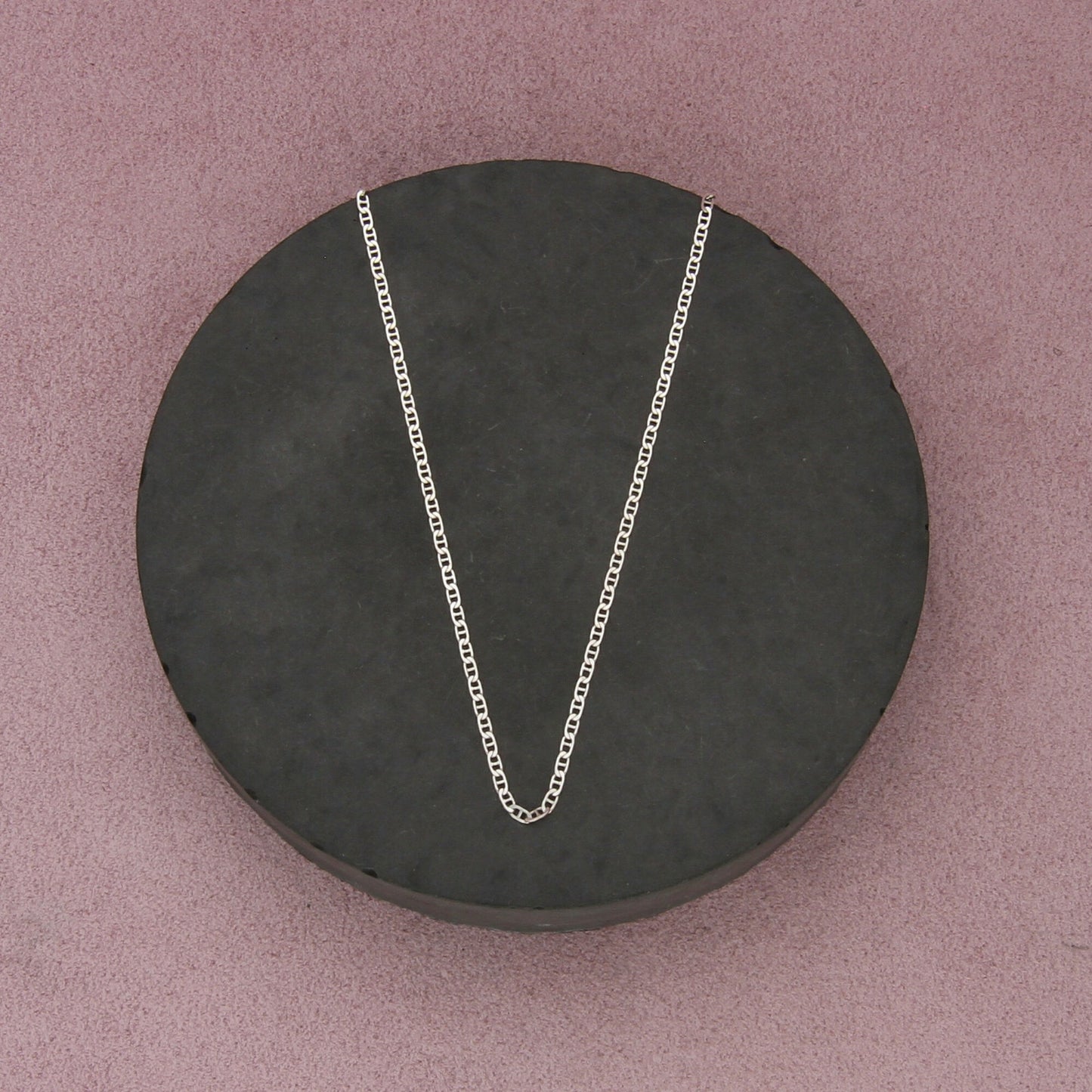 sterling silver italy 2mm mariner chain necklace size 18in