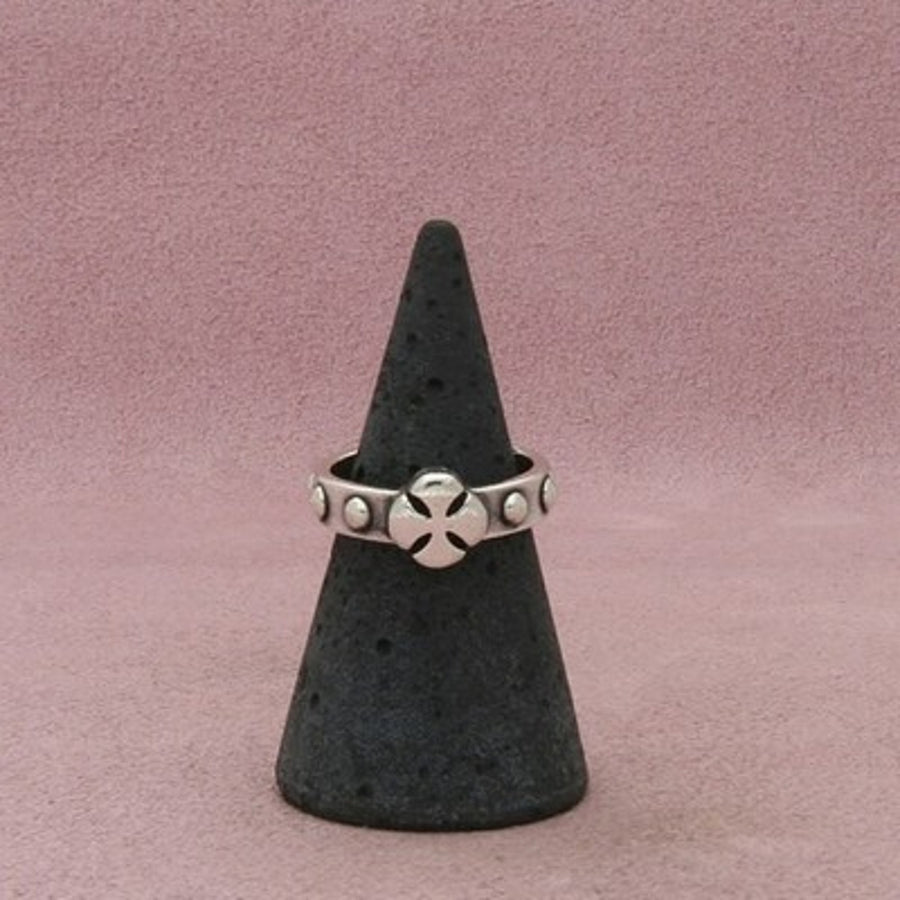 James Avery Sterling Silver Retired Maltese Cross Prayer Bead Ring Size 6