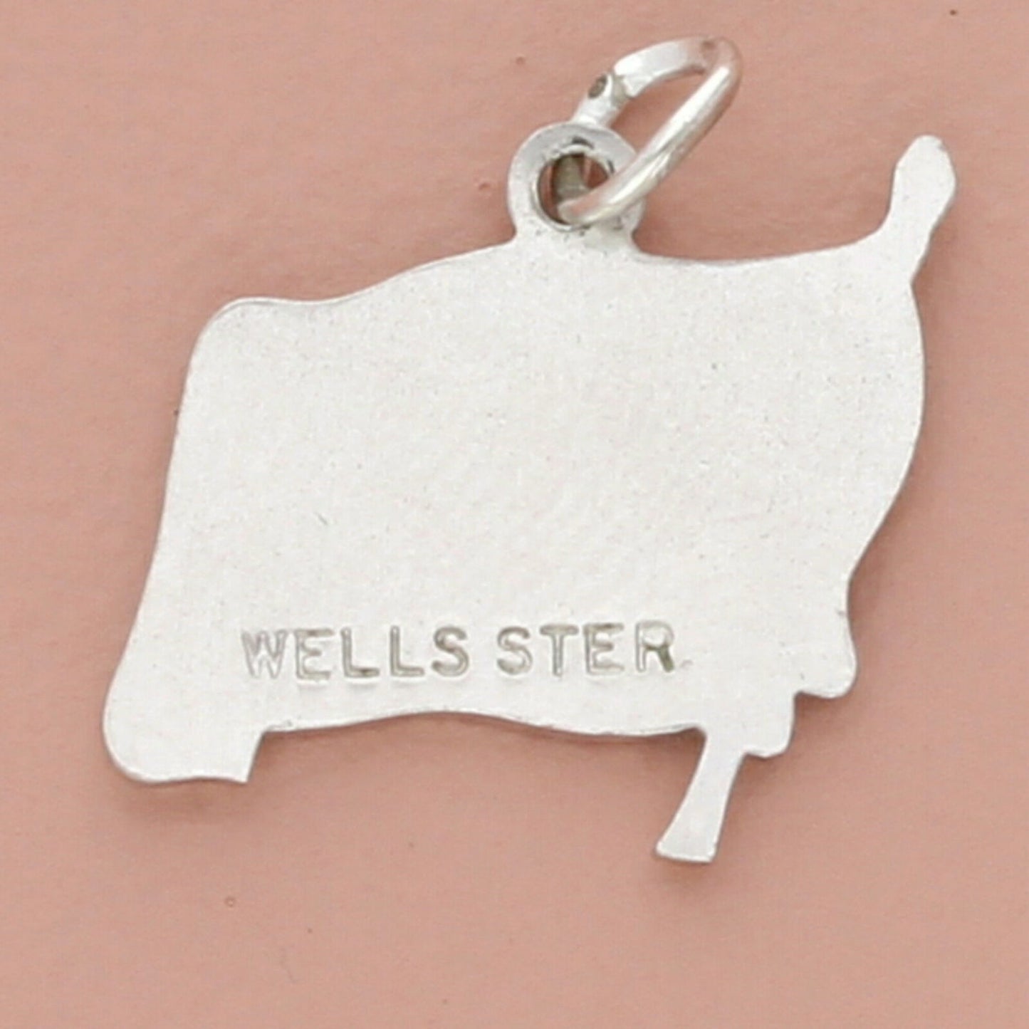 wells sterling silver vintage enamel usa us flag charm