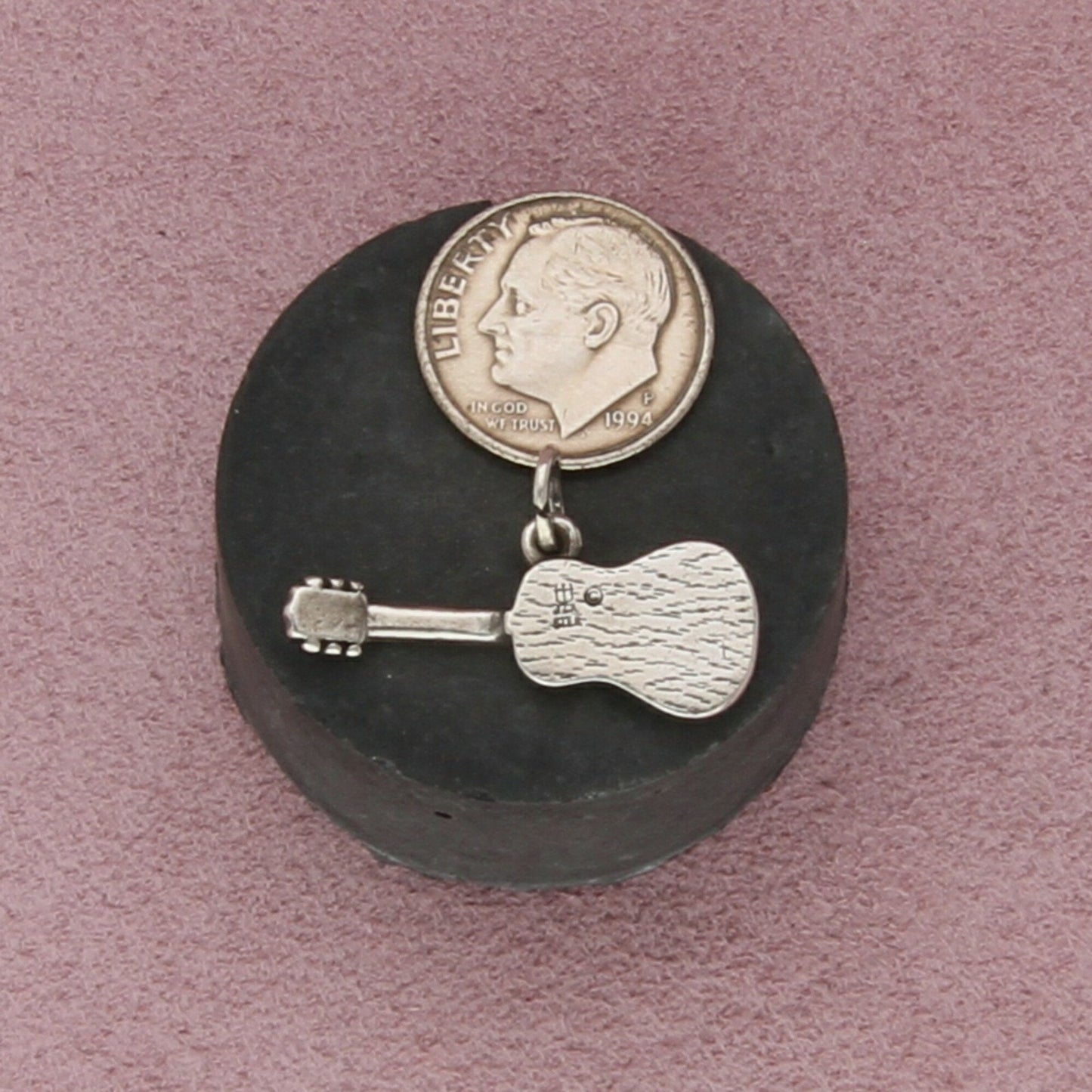 james avery sterling silver retired acoustic guitar charm pendant