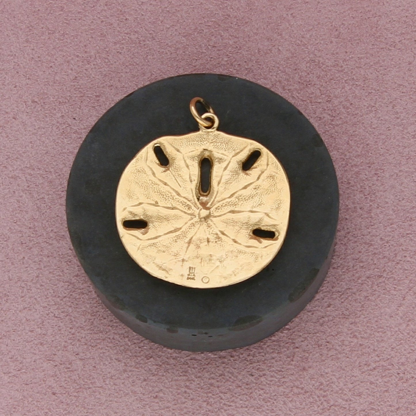 james avery 14k yellow gold 1.5" large sand dollar pendant