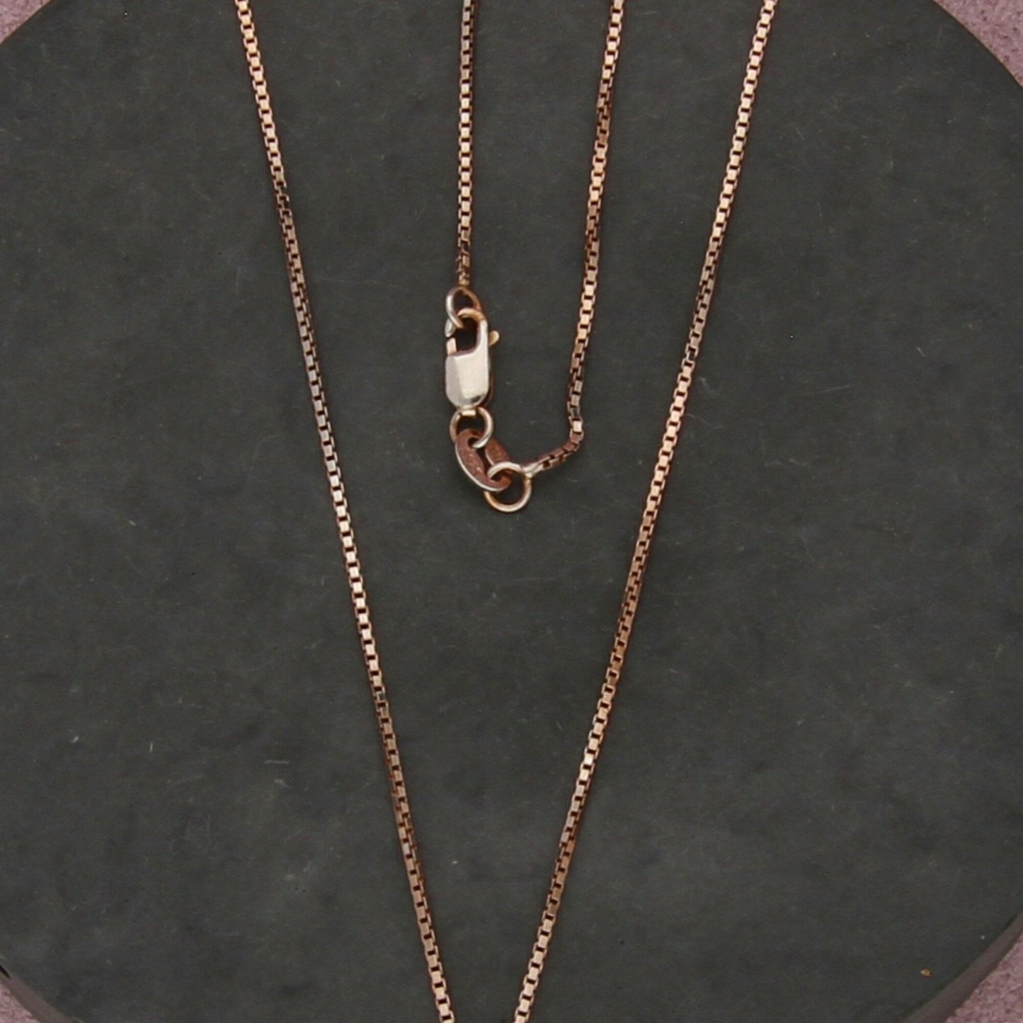 sterling silver gold plate 1mm box chain necklace size 18in