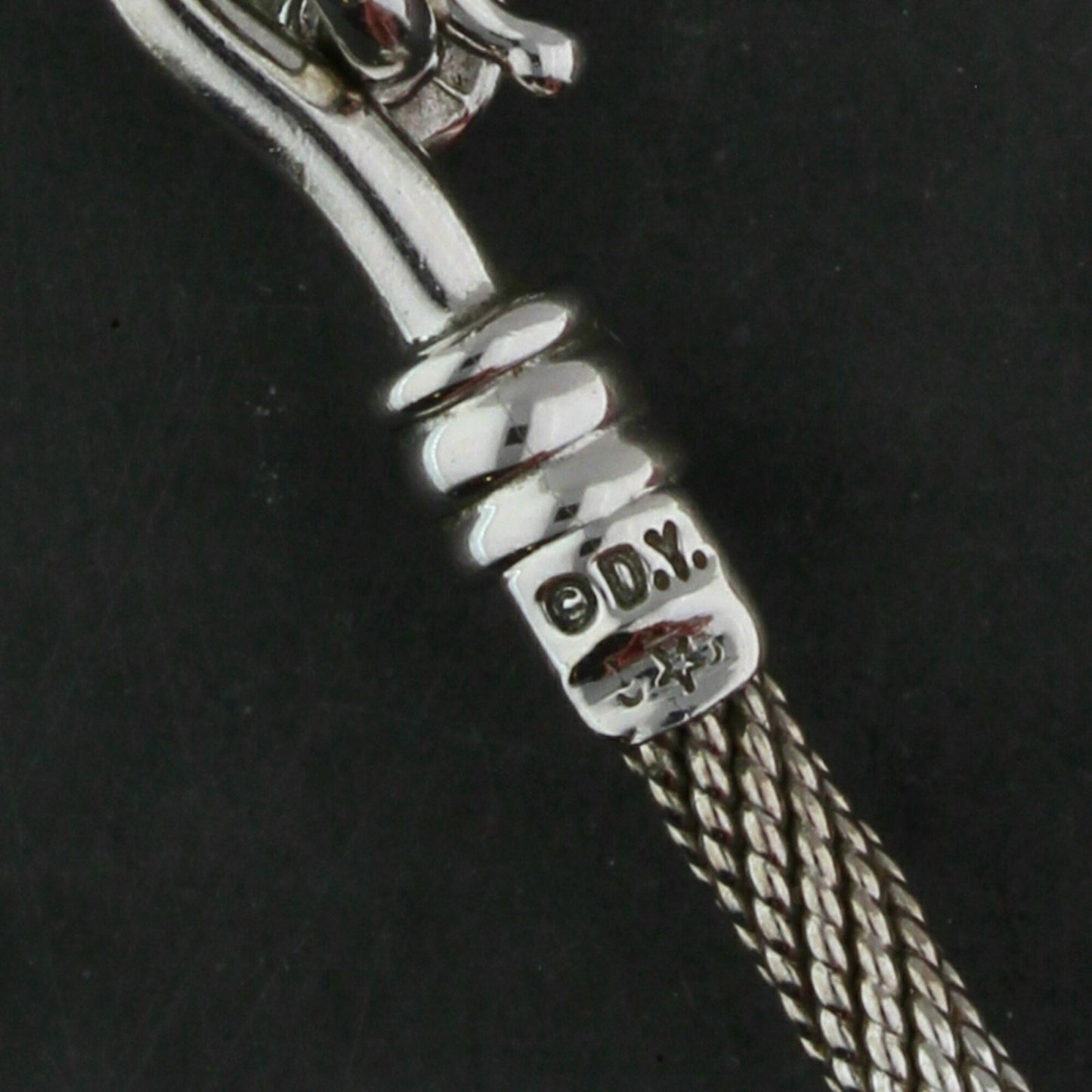 david yurman 18k white gold pave diamond flex collar necklace size 14in