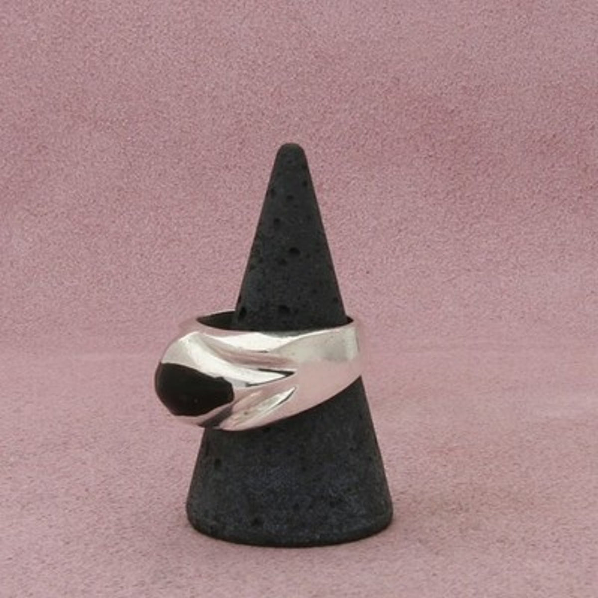 Taxco Mexico Sterling Silver Vintage Men's Chunky Onyx Ring Size 9.5
