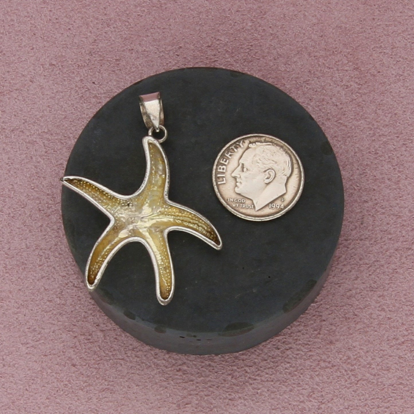 sterling silver star fish pendant