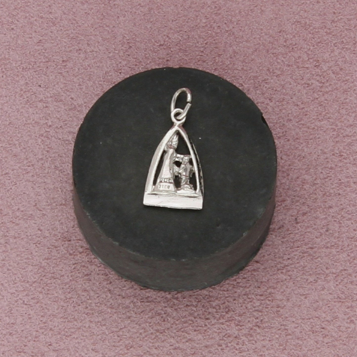 sterling silver vintage catholic confirmation medal charm pendant