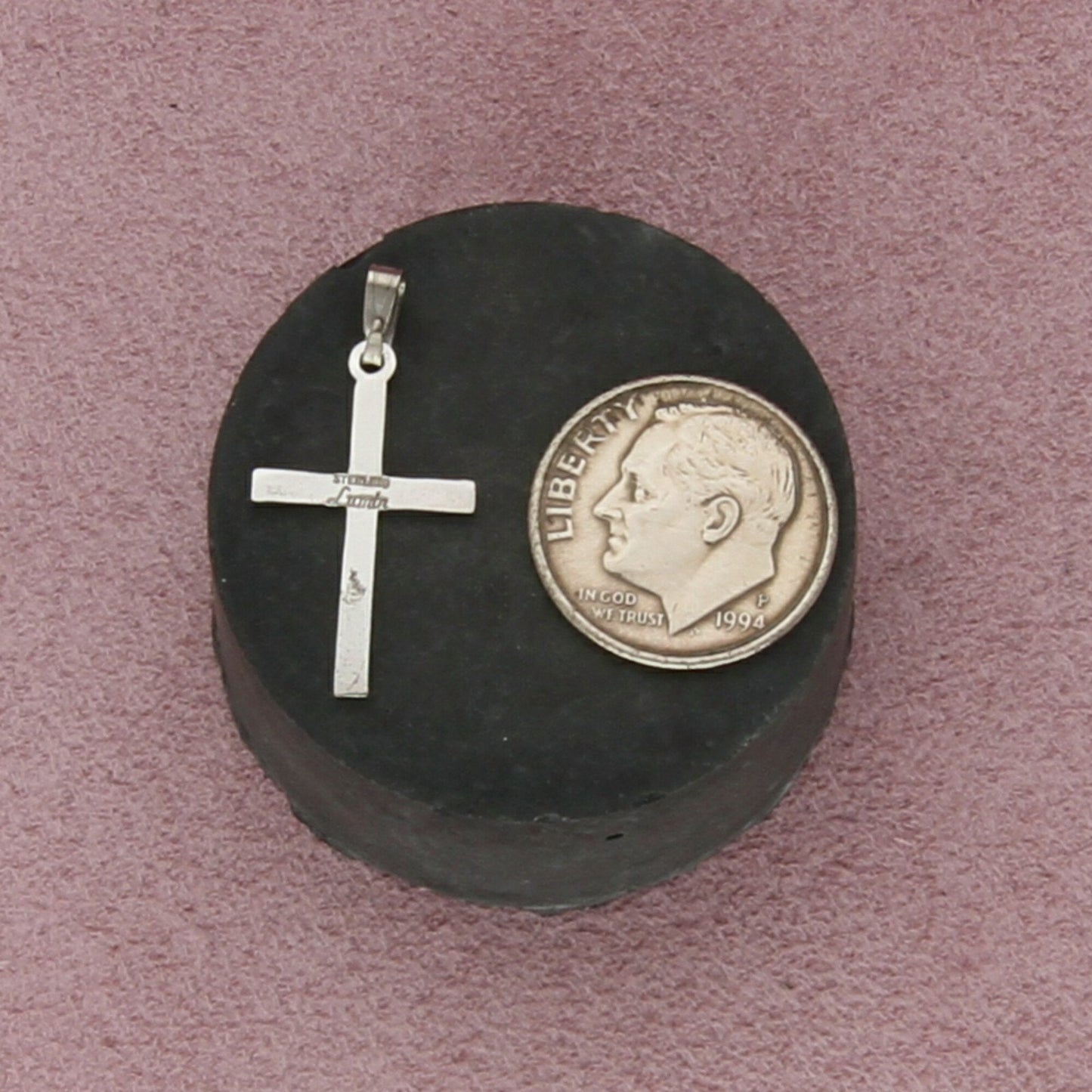 sterling silver vintage dainty cross pendant
