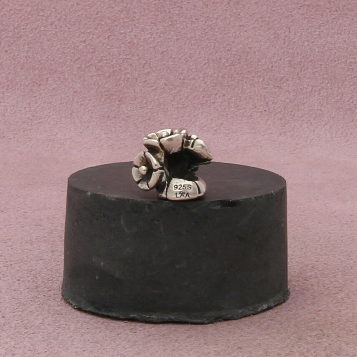 trollbeads sterling silver forget-me-not flowers retired bead charm