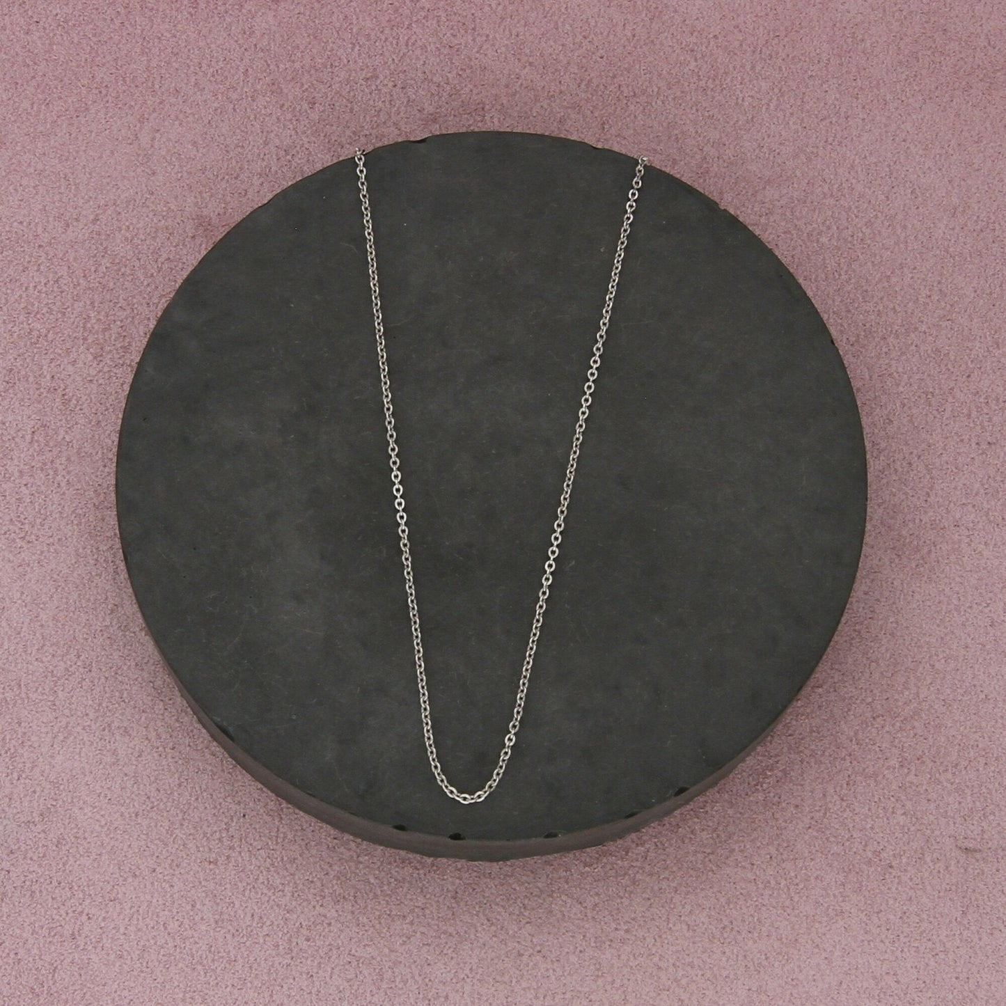 sterling silver 1mm flat cable chain necklace size 16in