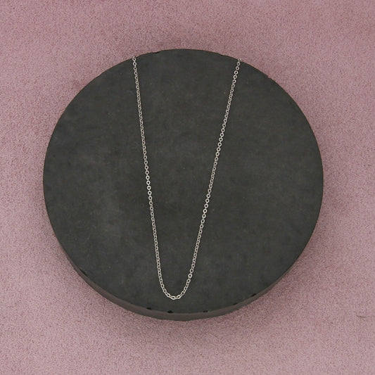 sterling silver 1mm flat cable chain necklace size 16in