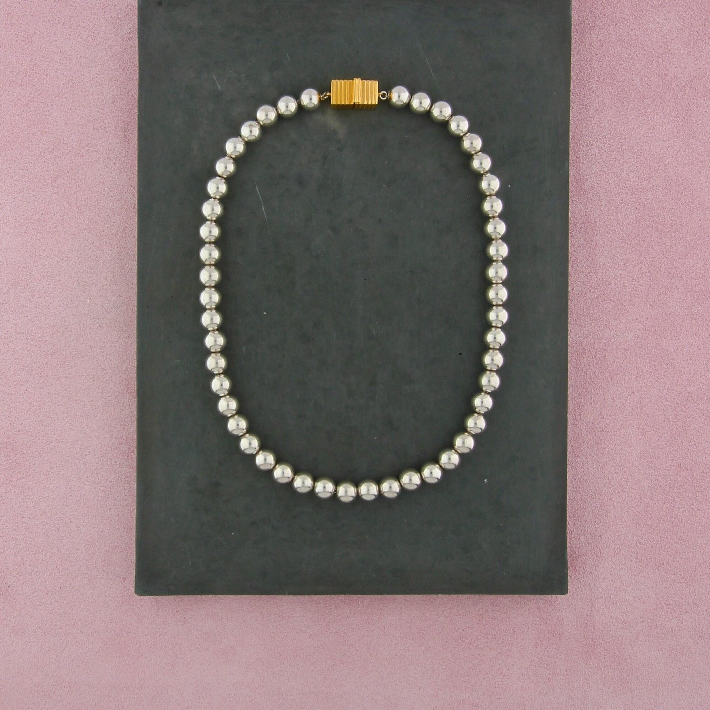 ivi los angeles sterling silver kelly bead necklace size 15.5in