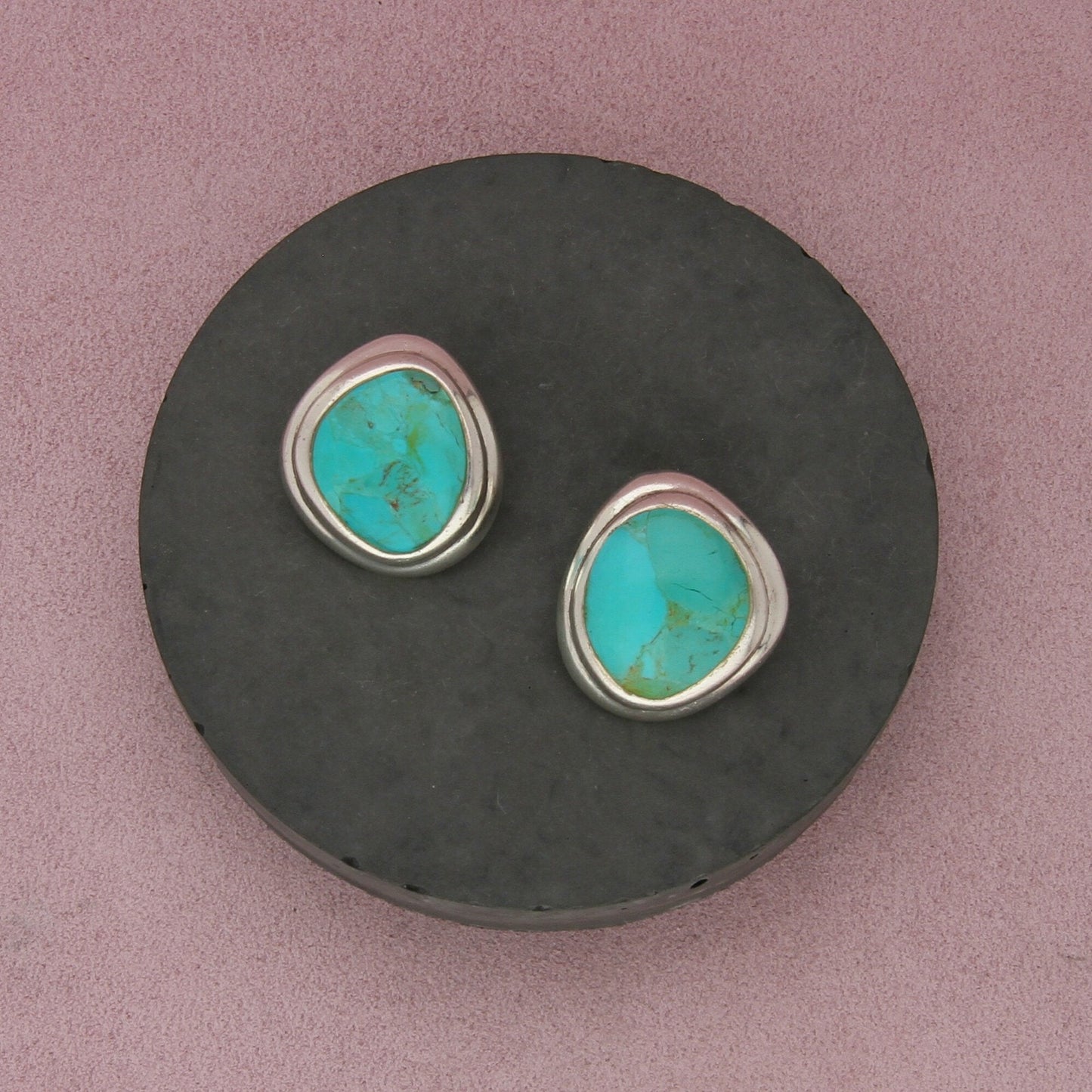 barse sterling silver southwestern turquoise clip-on earrings