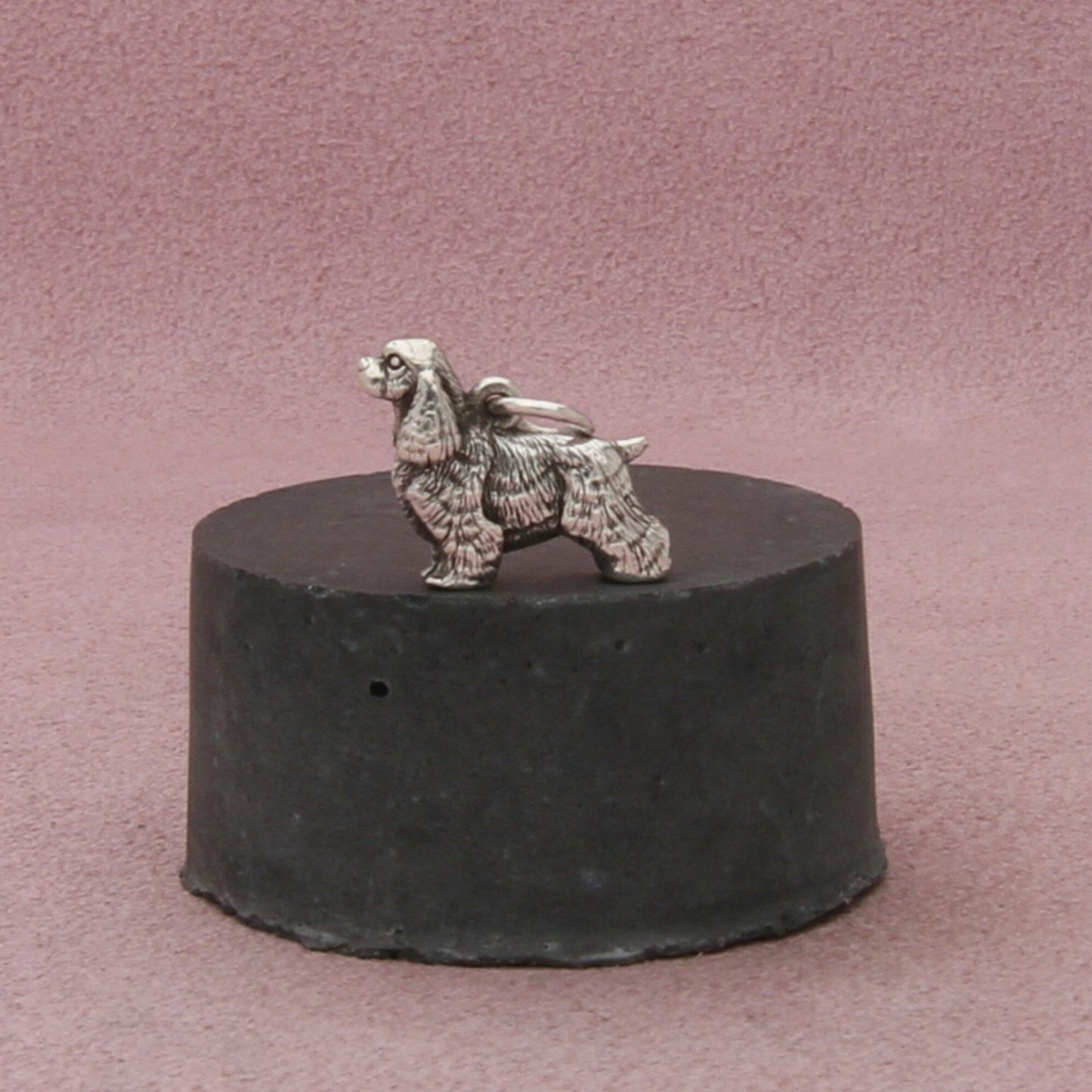 james avery sterling silver retired 3d cocker spaniel dog charm pendant