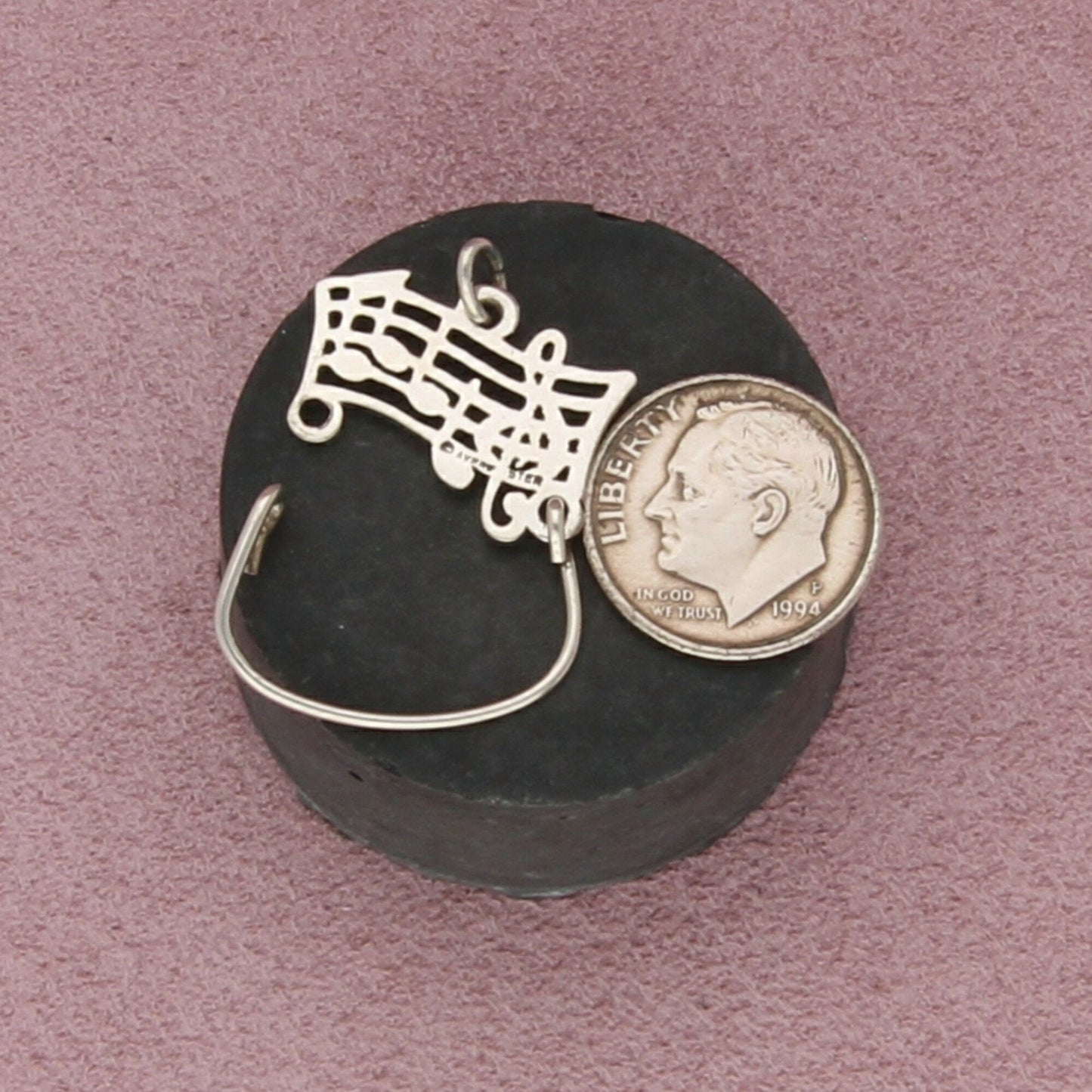 james avery sterling silver retired amazing grace music charm holder pendant