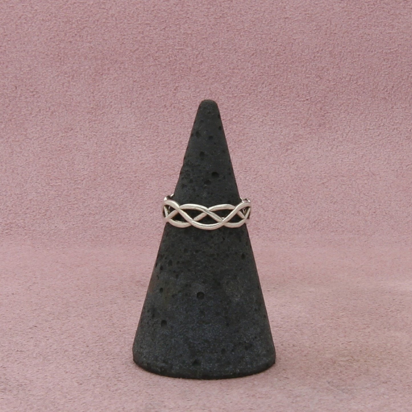 sterling silver braided band ring size 4