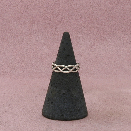 sterling silver braided band ring size 4