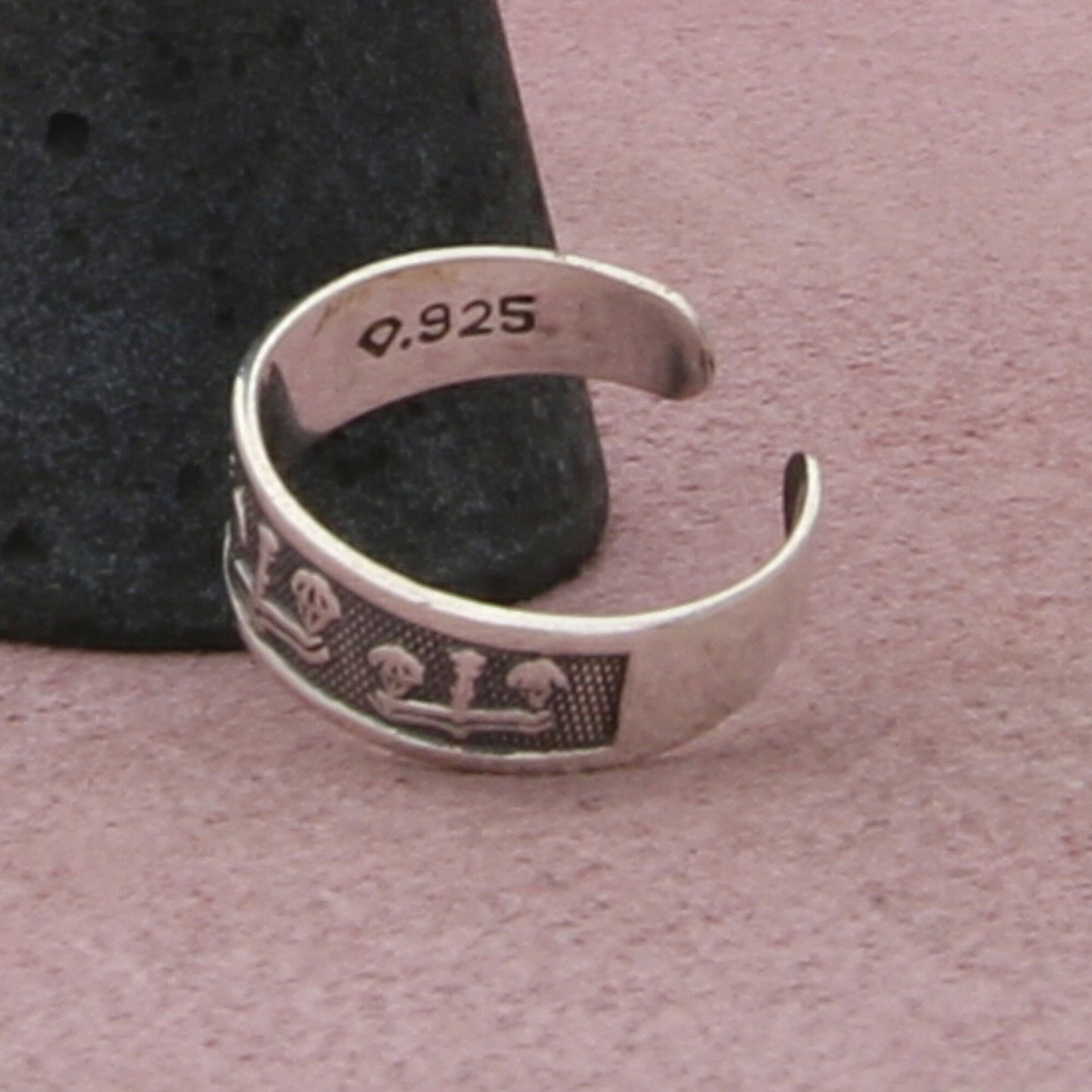 sterling silver zodiac libra scales toe ring size 4.5