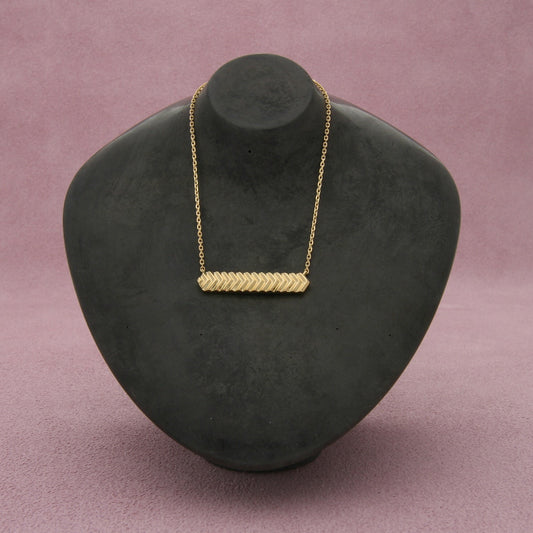bony levy 14k yellow gold geometric bar pendant necklace size 16-18in