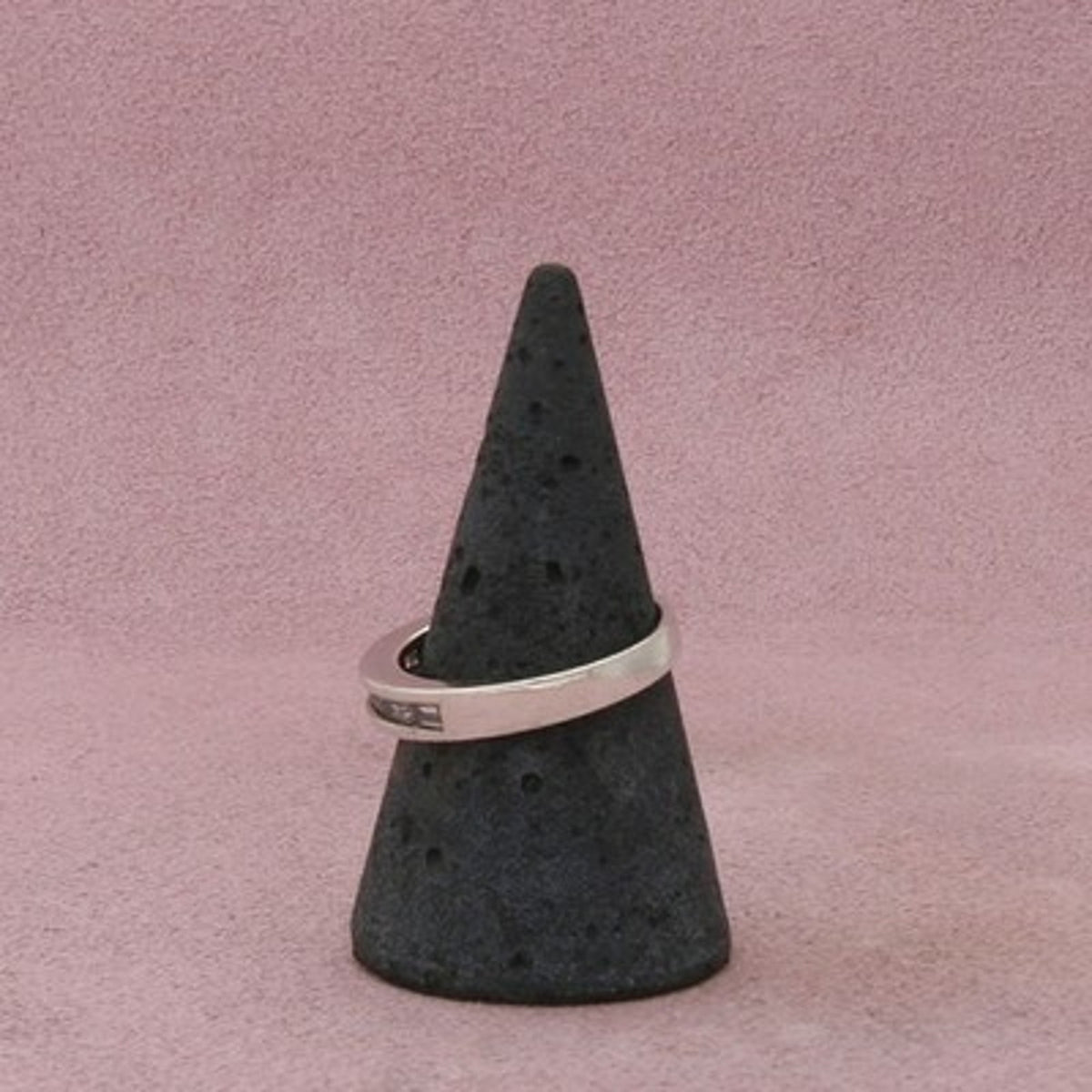 Sterling Silver Channel-Set Baguette Cz Band Ring Size 8.5