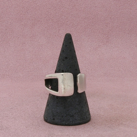 sterling silver vintage modernist ring size 9.5