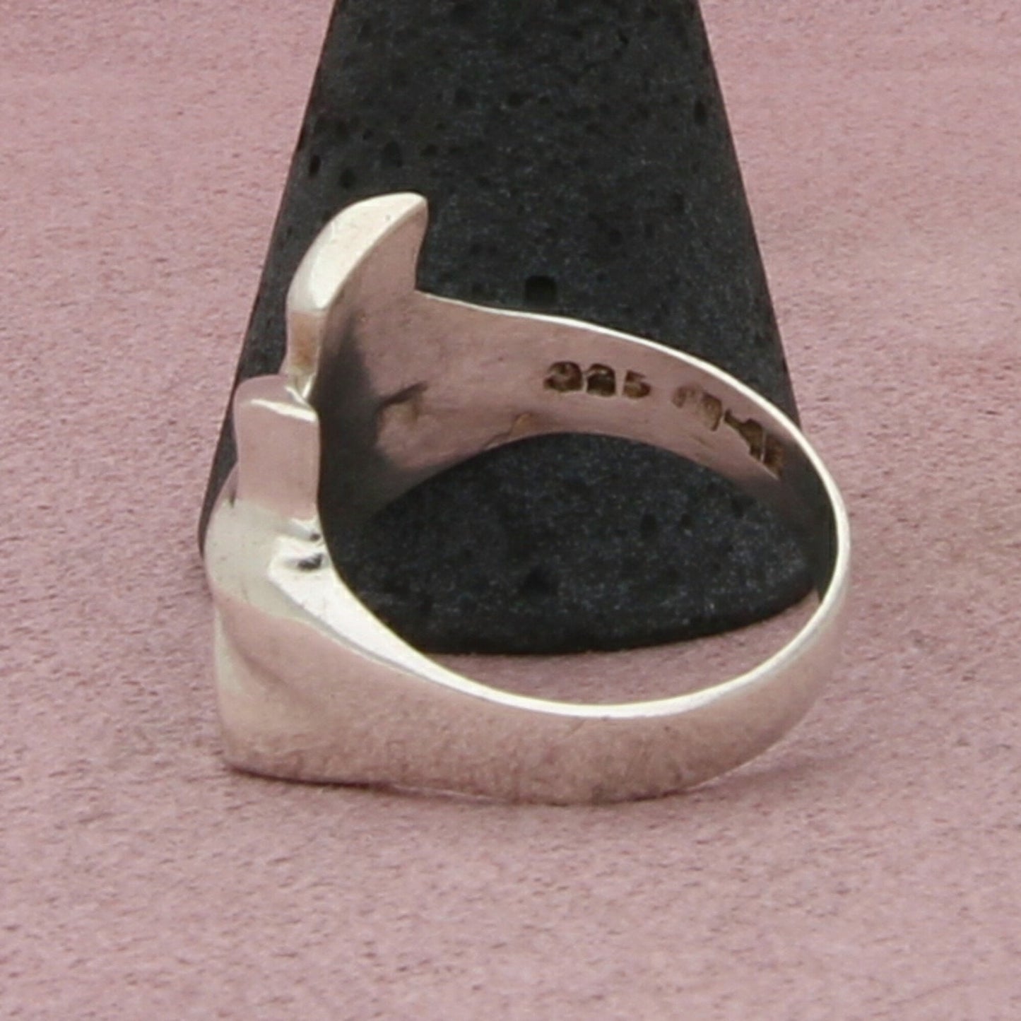 taxco mexico sterling silver vintage chunky ribbon bow ring size 11.25