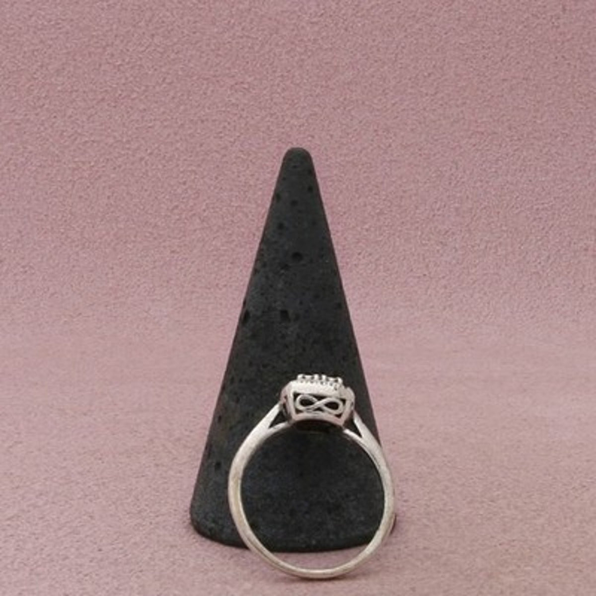 Zales Sterling Silver Diamond Square Cluster Beaded Border Ring Size 6.75