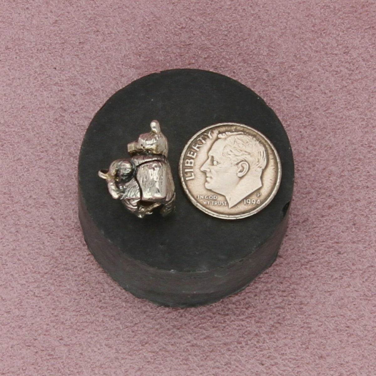 trollbeads sterling silver mom & baby panda retired bead charm