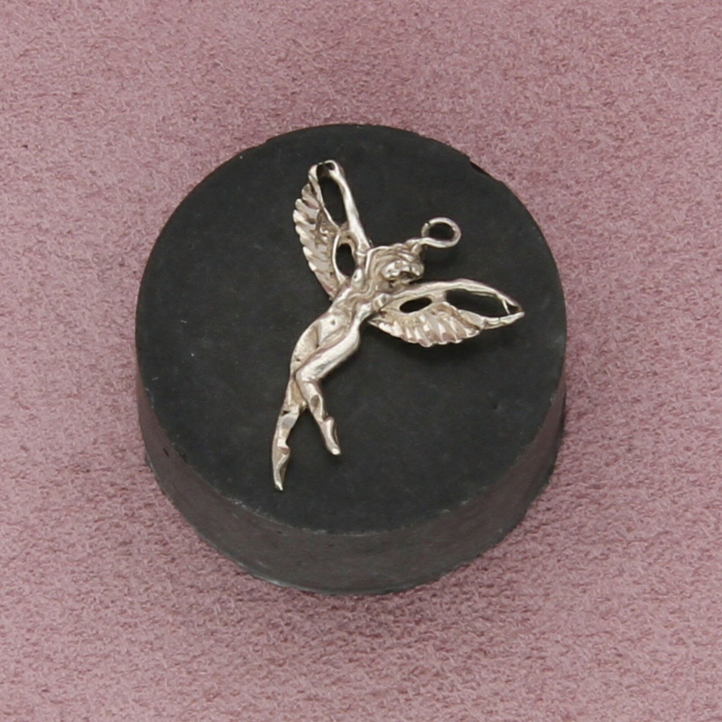 sterling silver vintage magical fairy pendant
