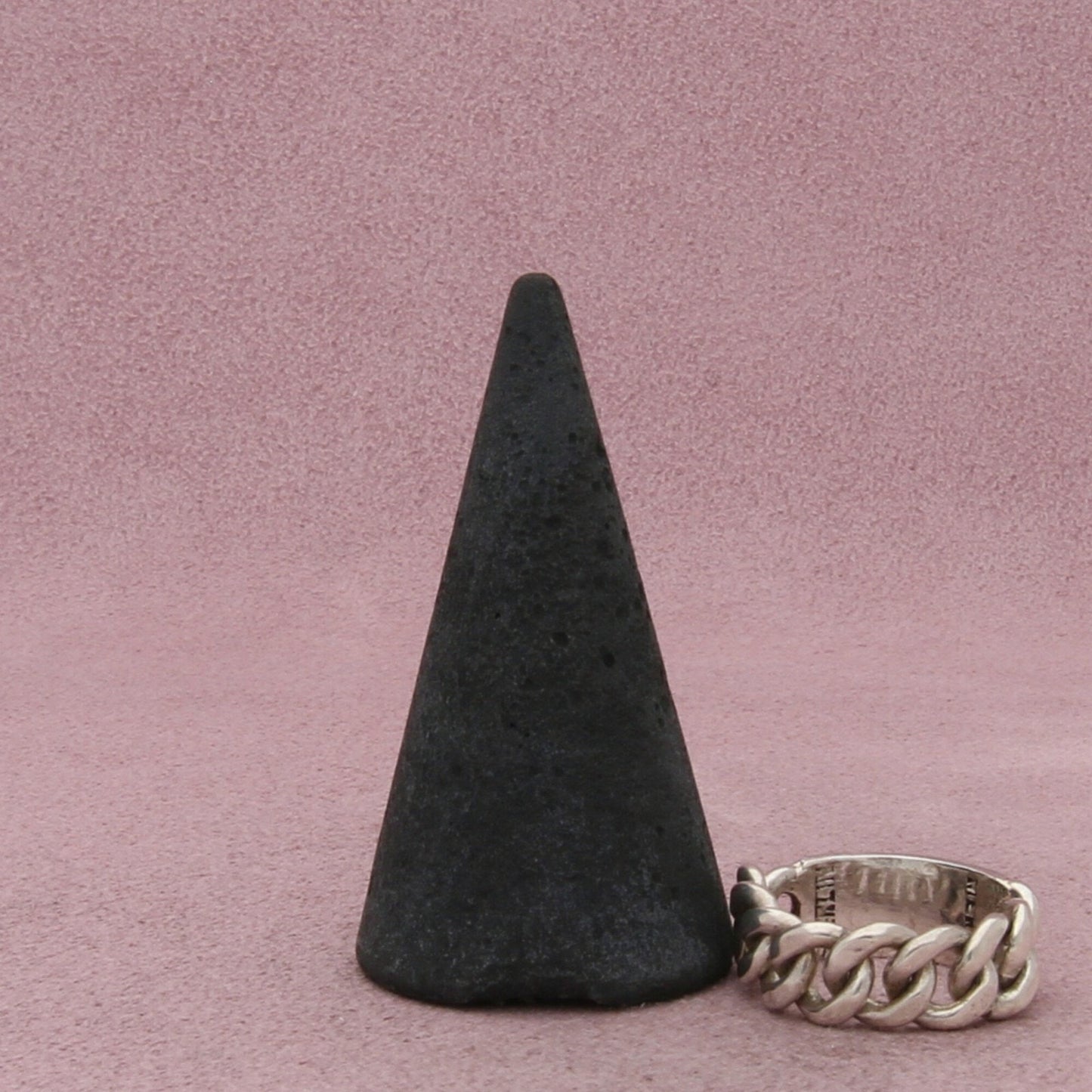 sterling silver vintage curb chain engravable signet ring size 6.25