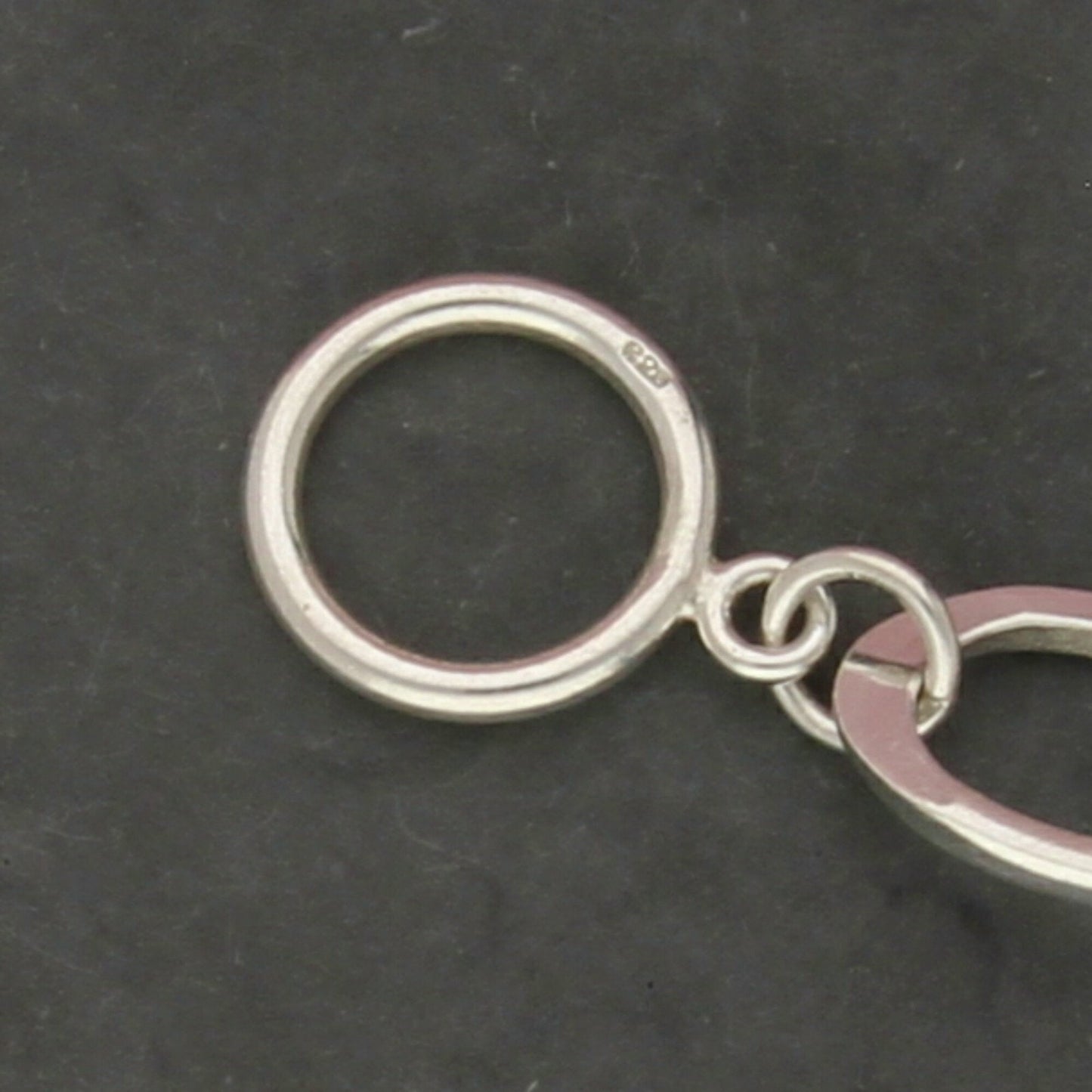 sterling silver oval link chain toggle bracelet size 6in