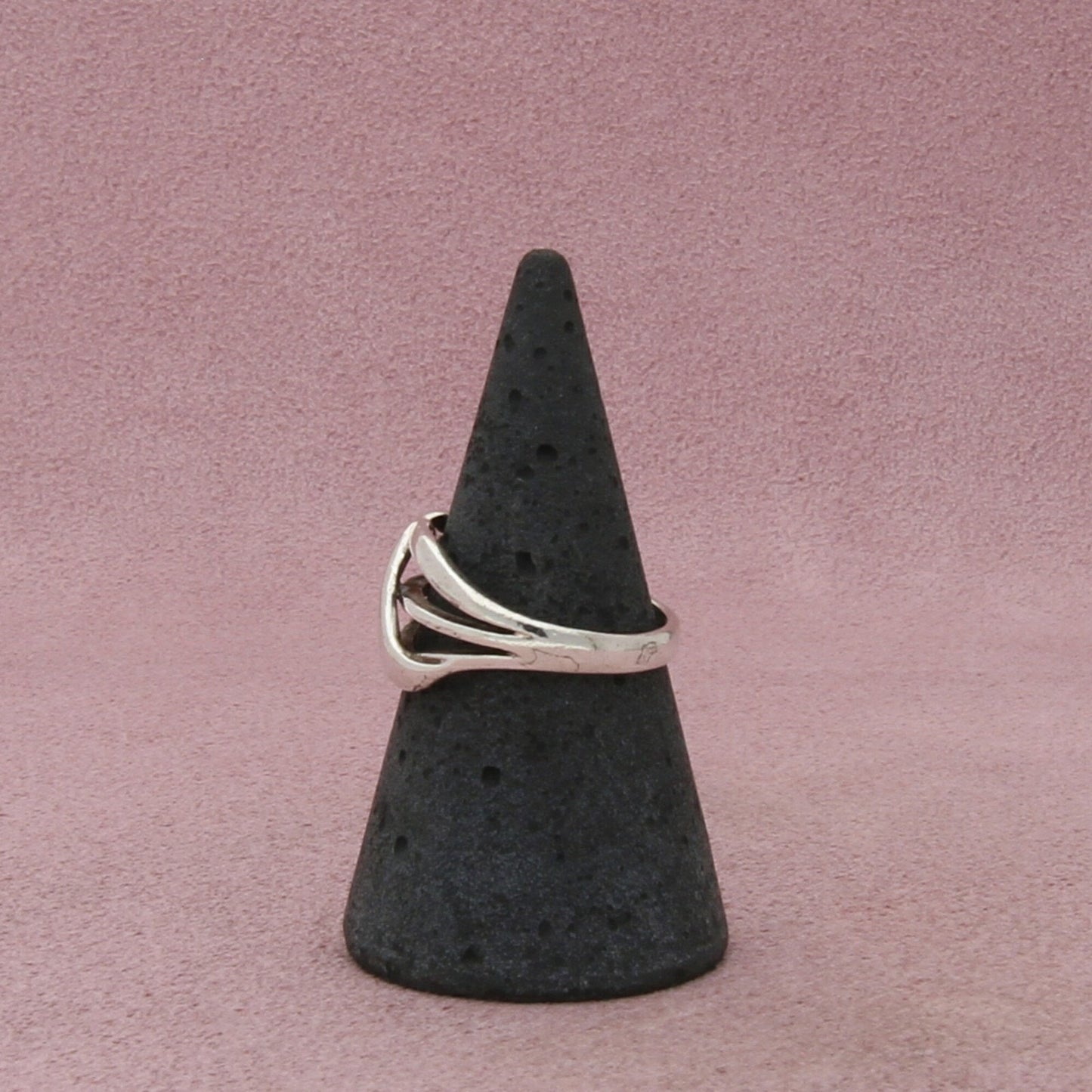 sterling silver dainty crossover ring size 5.5