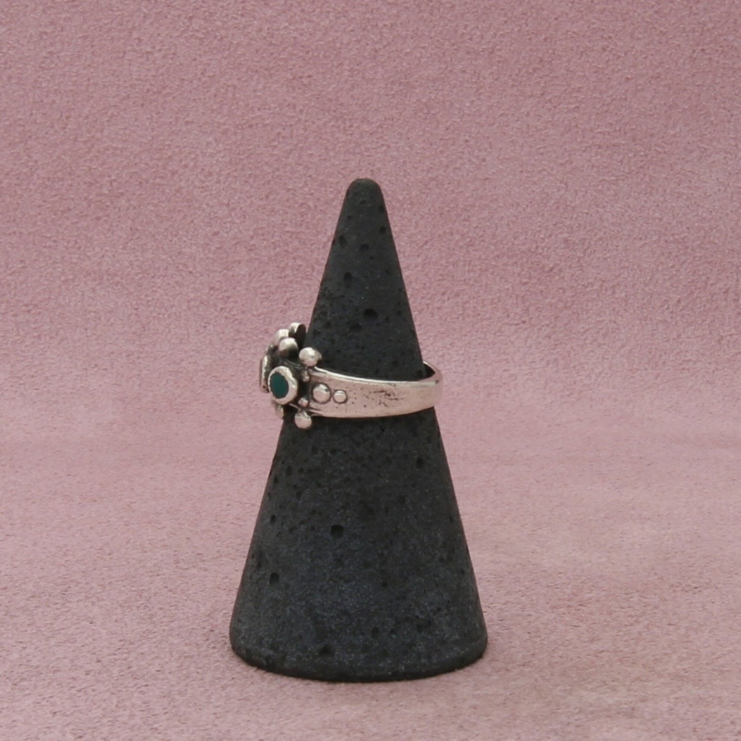 fred harvey era sterling silver vintage southwestern turquoise ring size 4