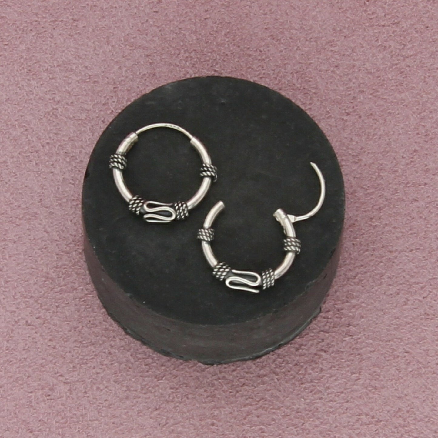 sterling silver bali eternal loops hoop earrings