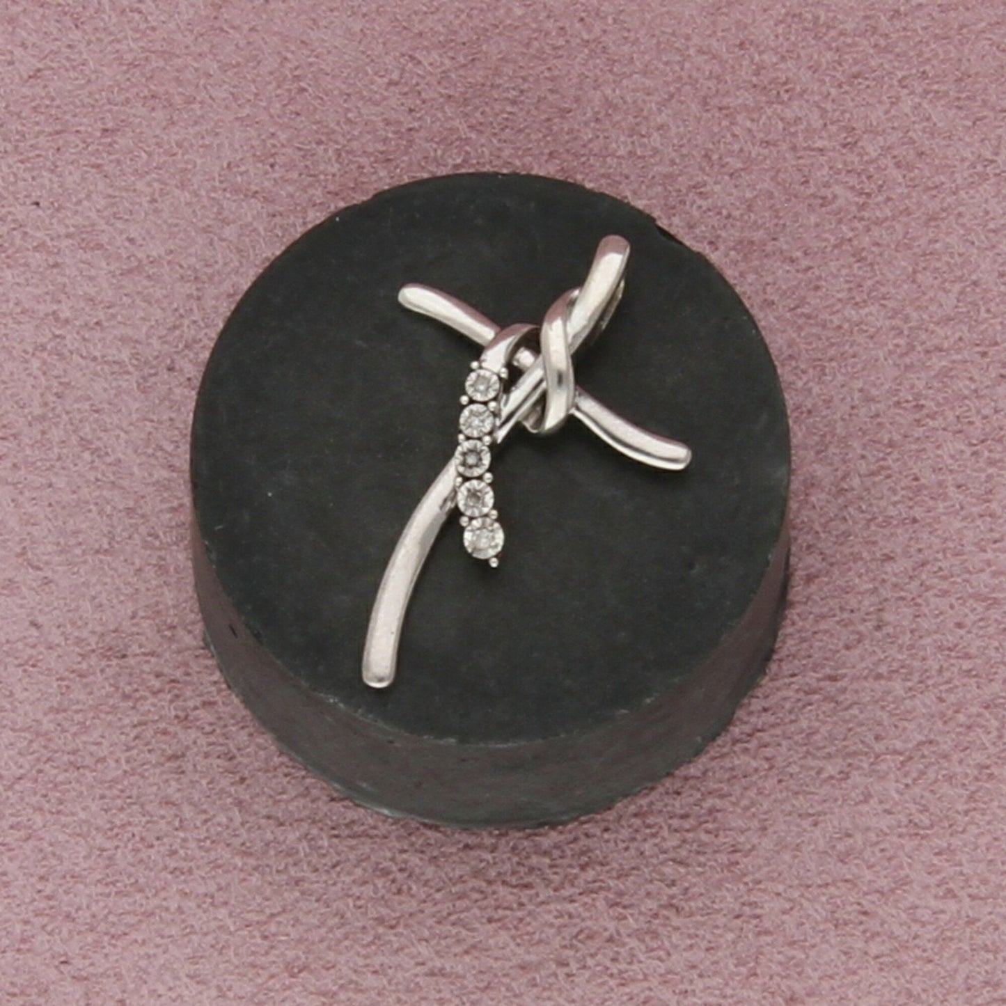sterling silver diamond accent cross pendant