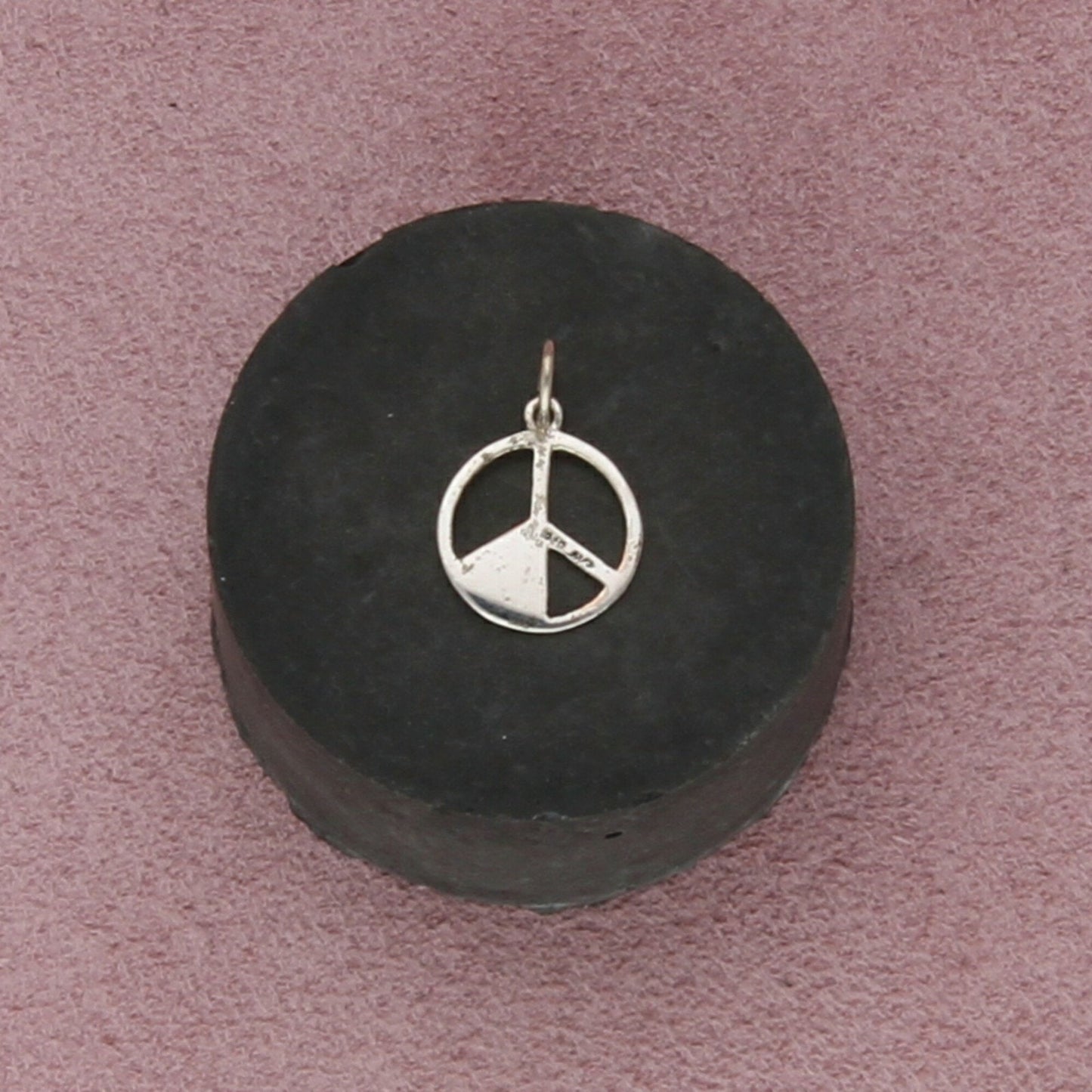 sterling silver peace sign symbol charm pendant