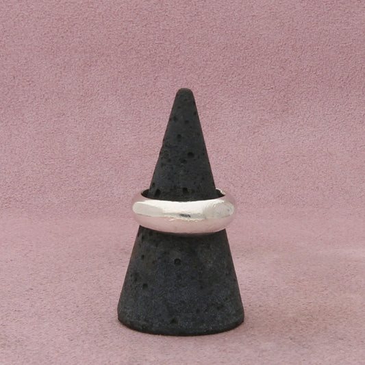 sterling silver vintage domed band ring size 6.5