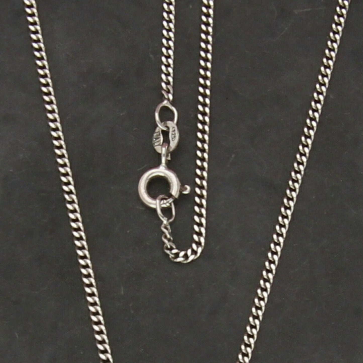 sterling silver italy 2mm curb chain necklace size 22in