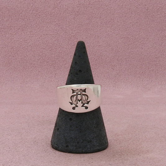 james avery sterling silver retired alpha and omega band ring size 7.75