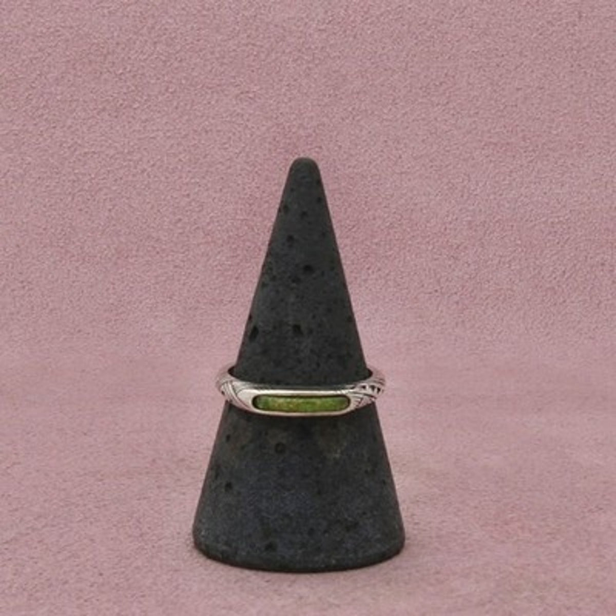 Carolyn Pollack Sterling Silver Turquoise Patterned Stack Band Ring Size 8