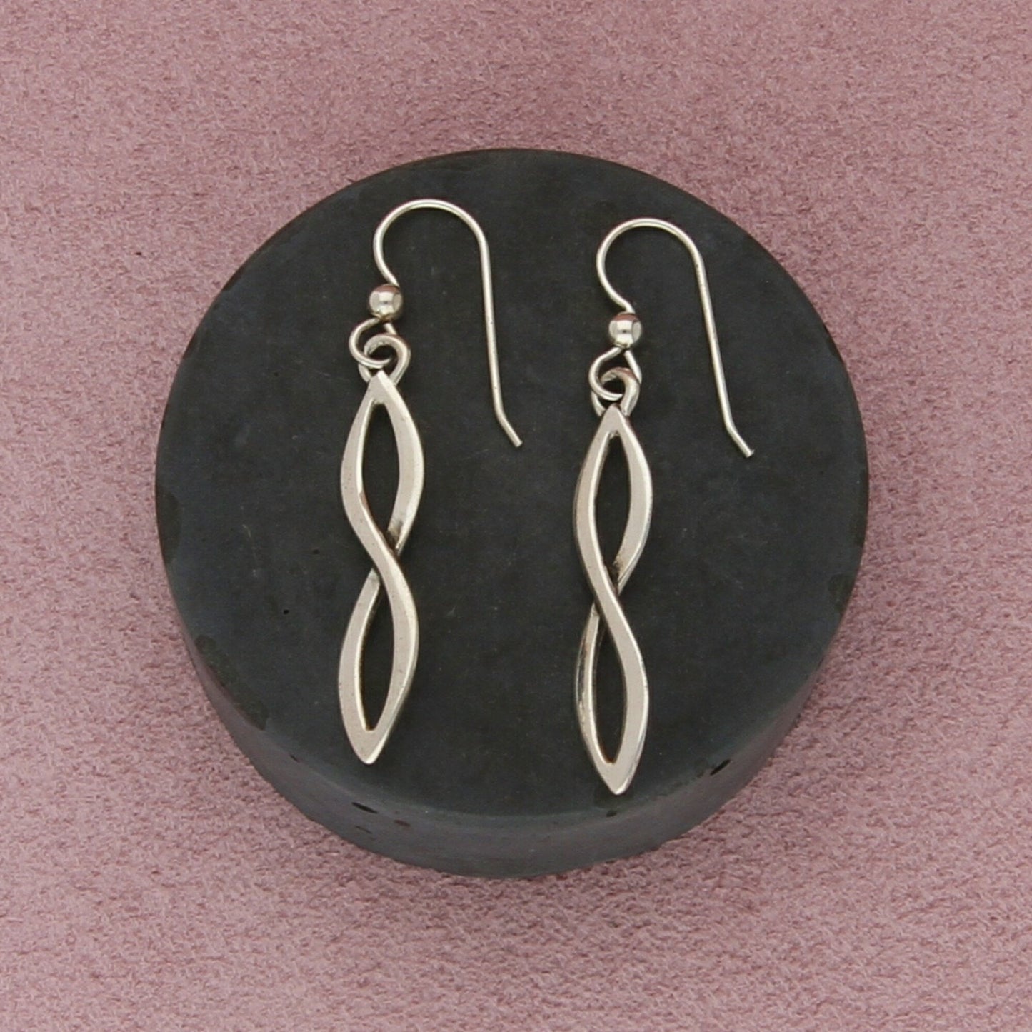 sterling silver vintage infinity drop dangle earrings