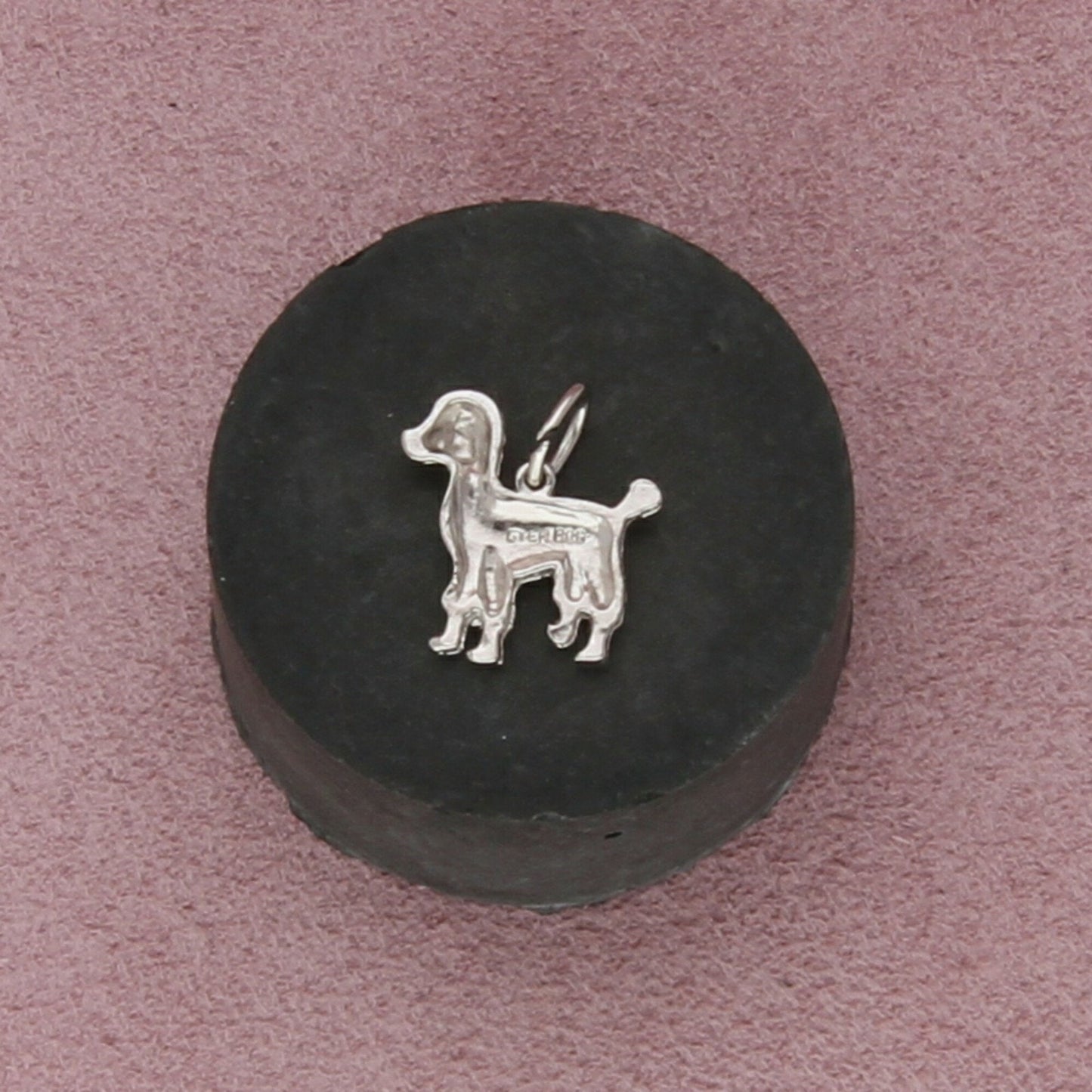 sterling silver vintage poodle dog charm pendant