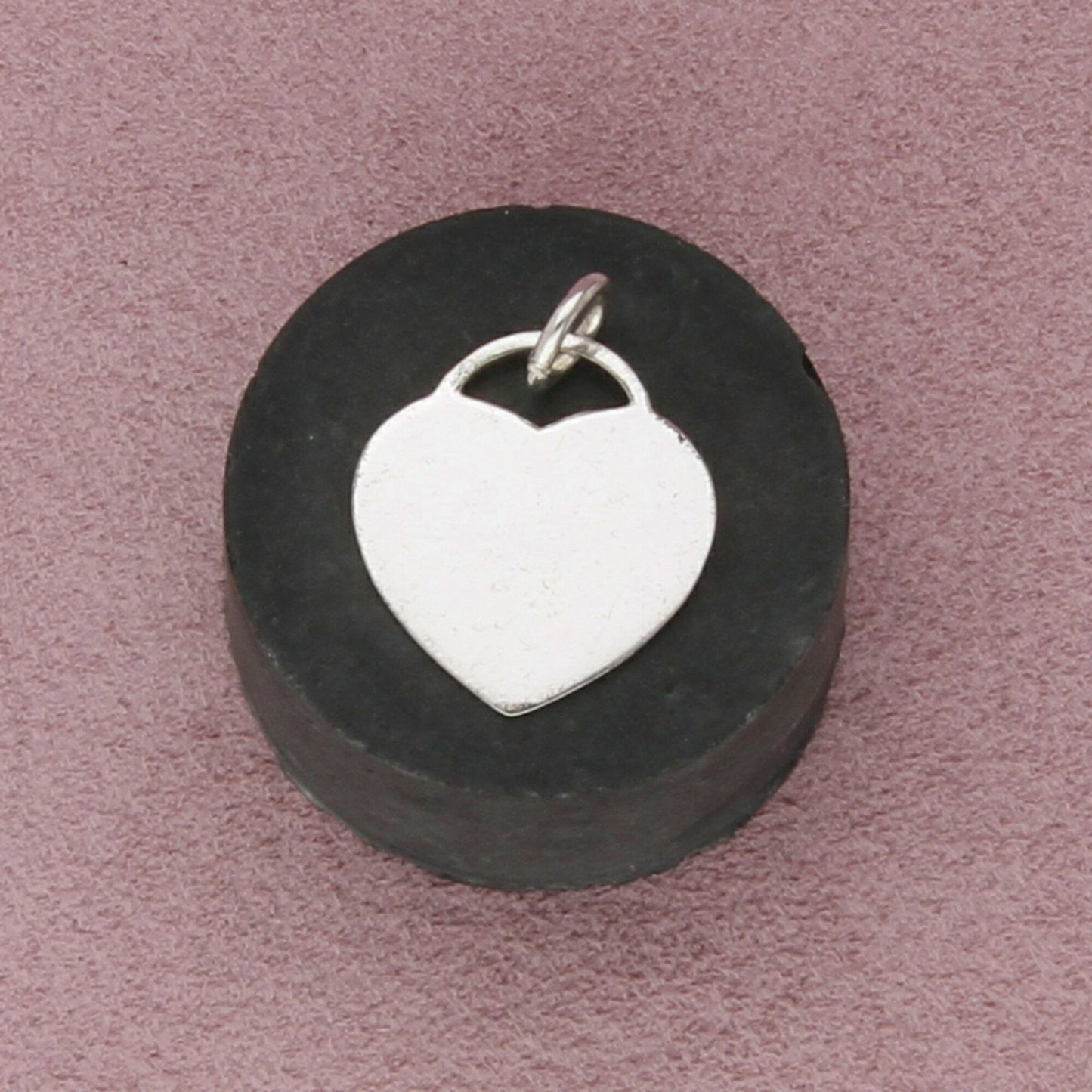 sterling silver engravable heart charm pendant
