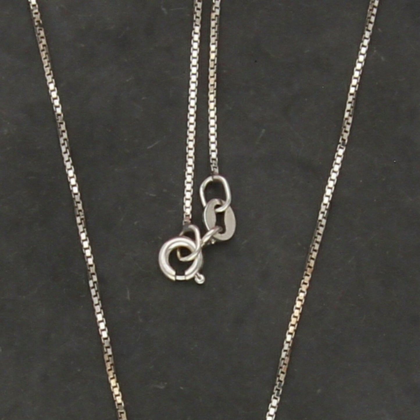 sterling silver italy 1mm box chain necklace size 18in