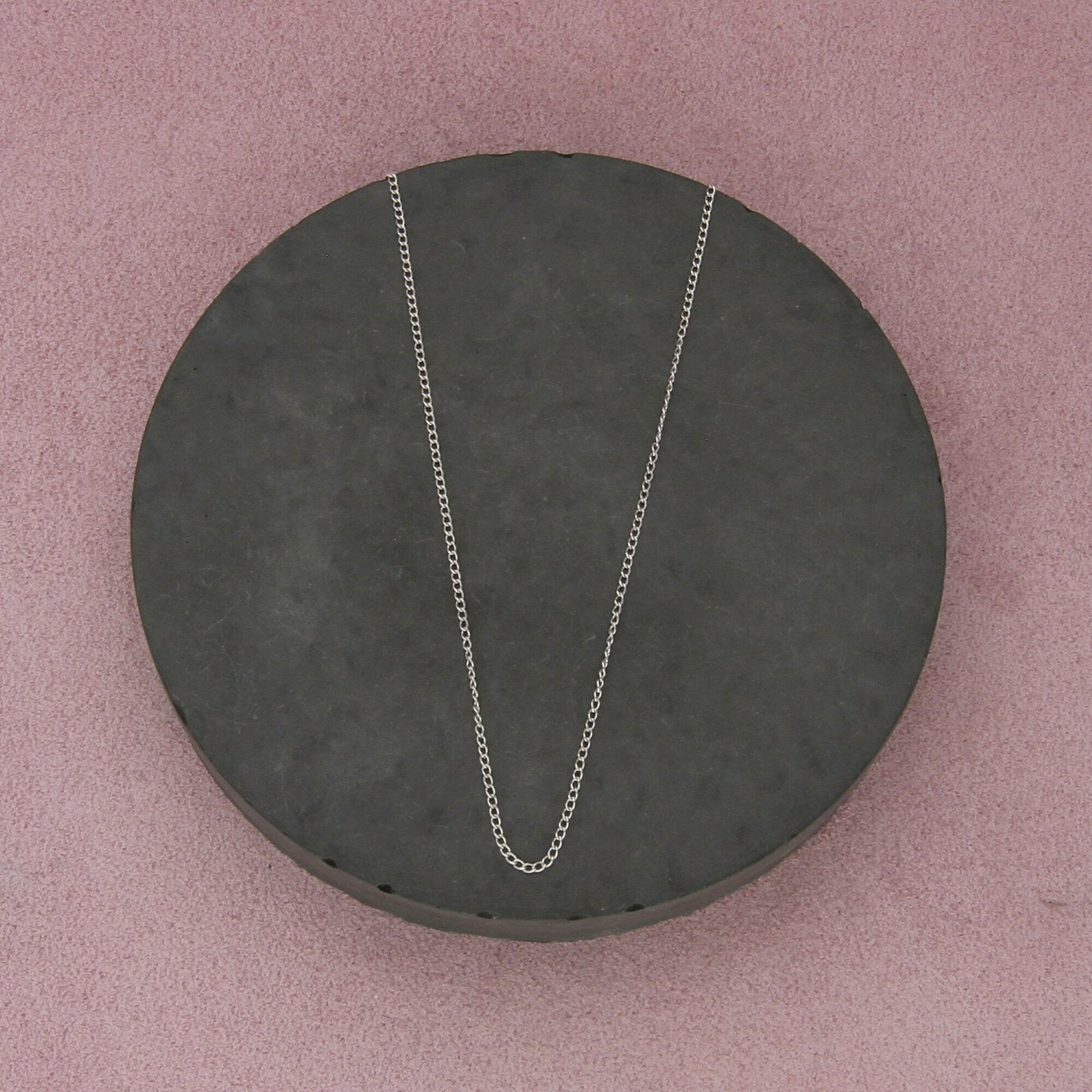 sterling silver 1mm curb chain necklace size 18in