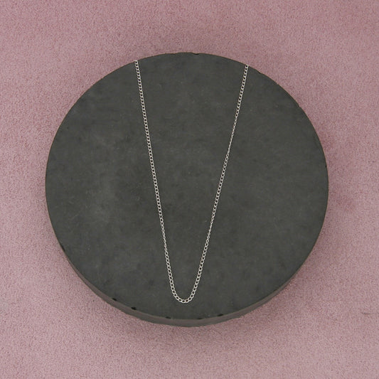 sterling silver 1mm curb chain necklace size 18in